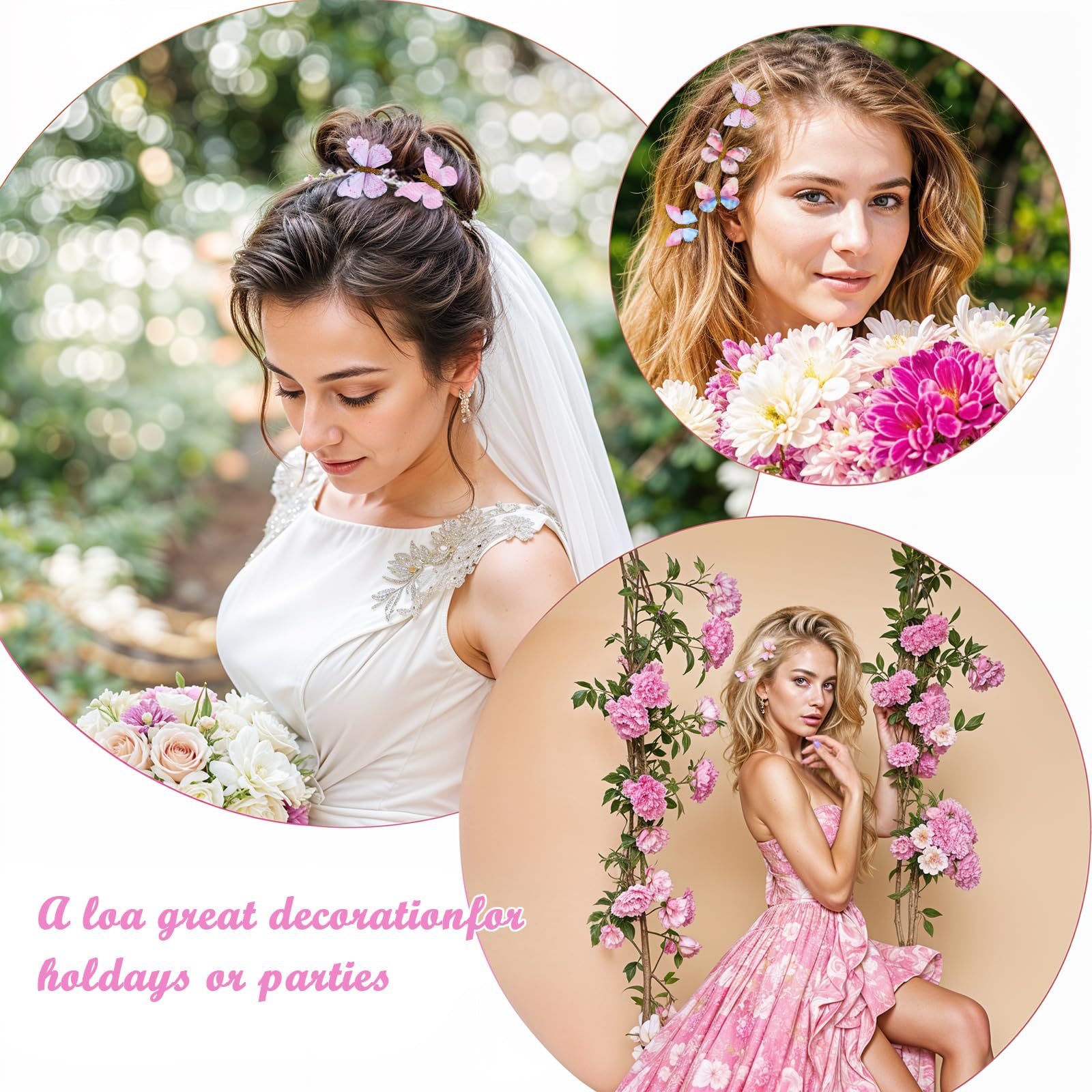 Tyqour 18pcs Cute Small Butterfly Hair Clips for Girls Fun Hair Butterfly Clips Y2k Fairy Butterfly Accessories for Women 90s