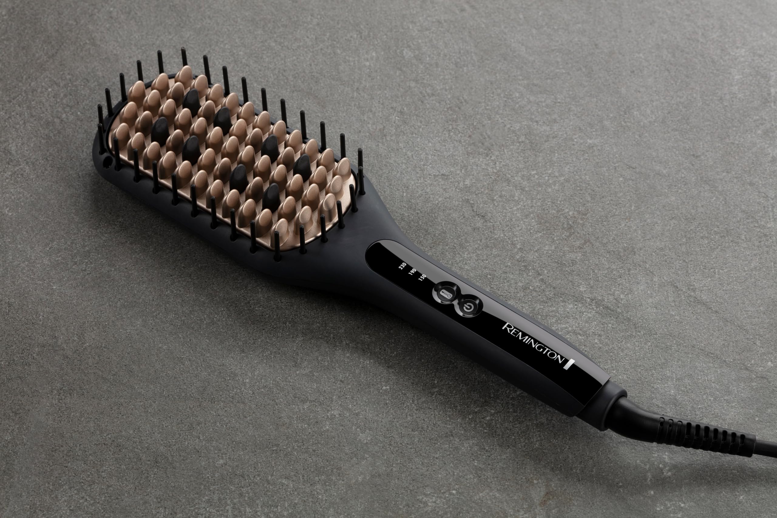 CB7400 of Remington Straight Brush, Ceramic Coated Bristles with Anti-Static Coating, Black