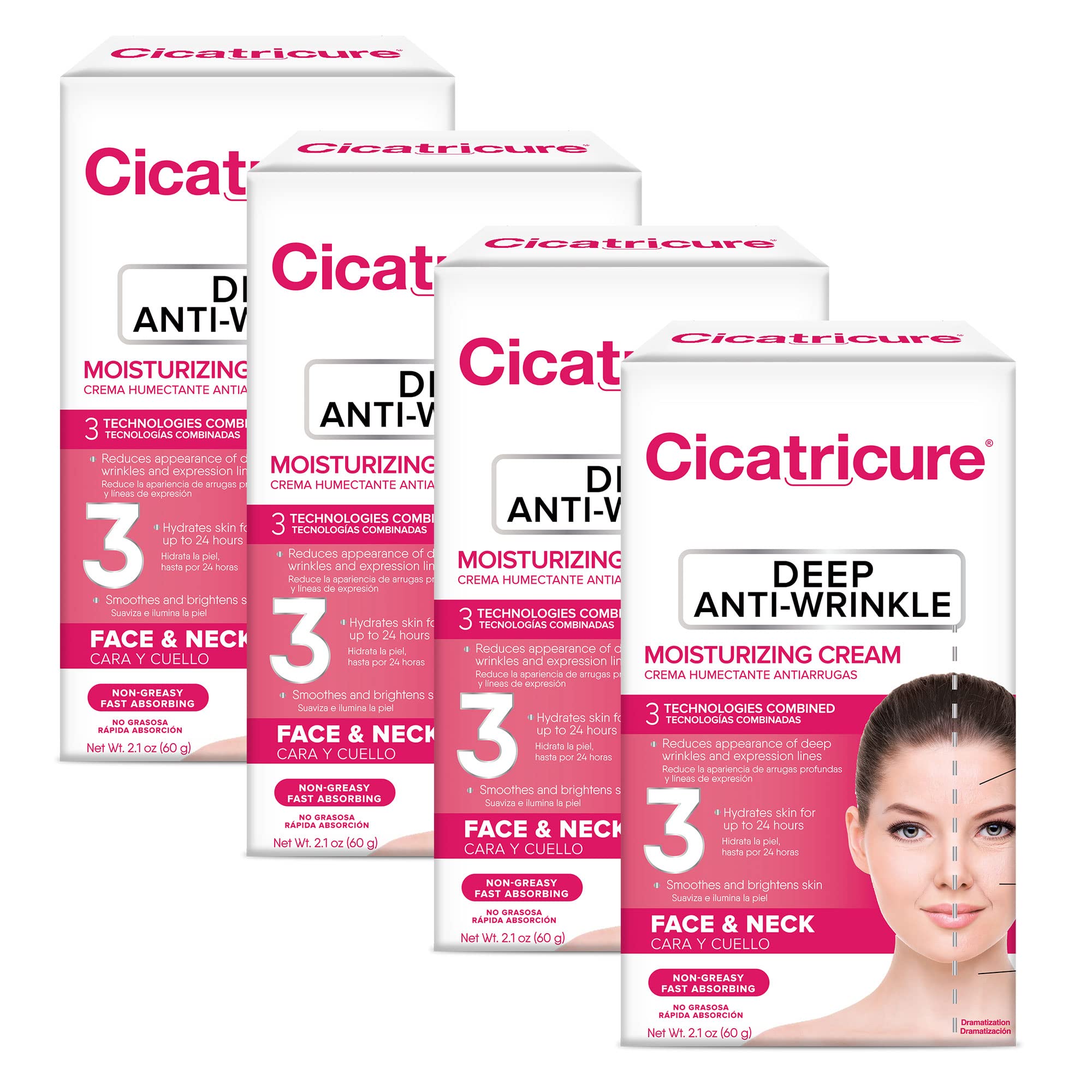 Cicatricure Anti-Wrinkle Face and Neck Cream, Anti-Aging Moisturizer, Reduces Deep Lines, Improved Skin Appearance, For Daily Us
