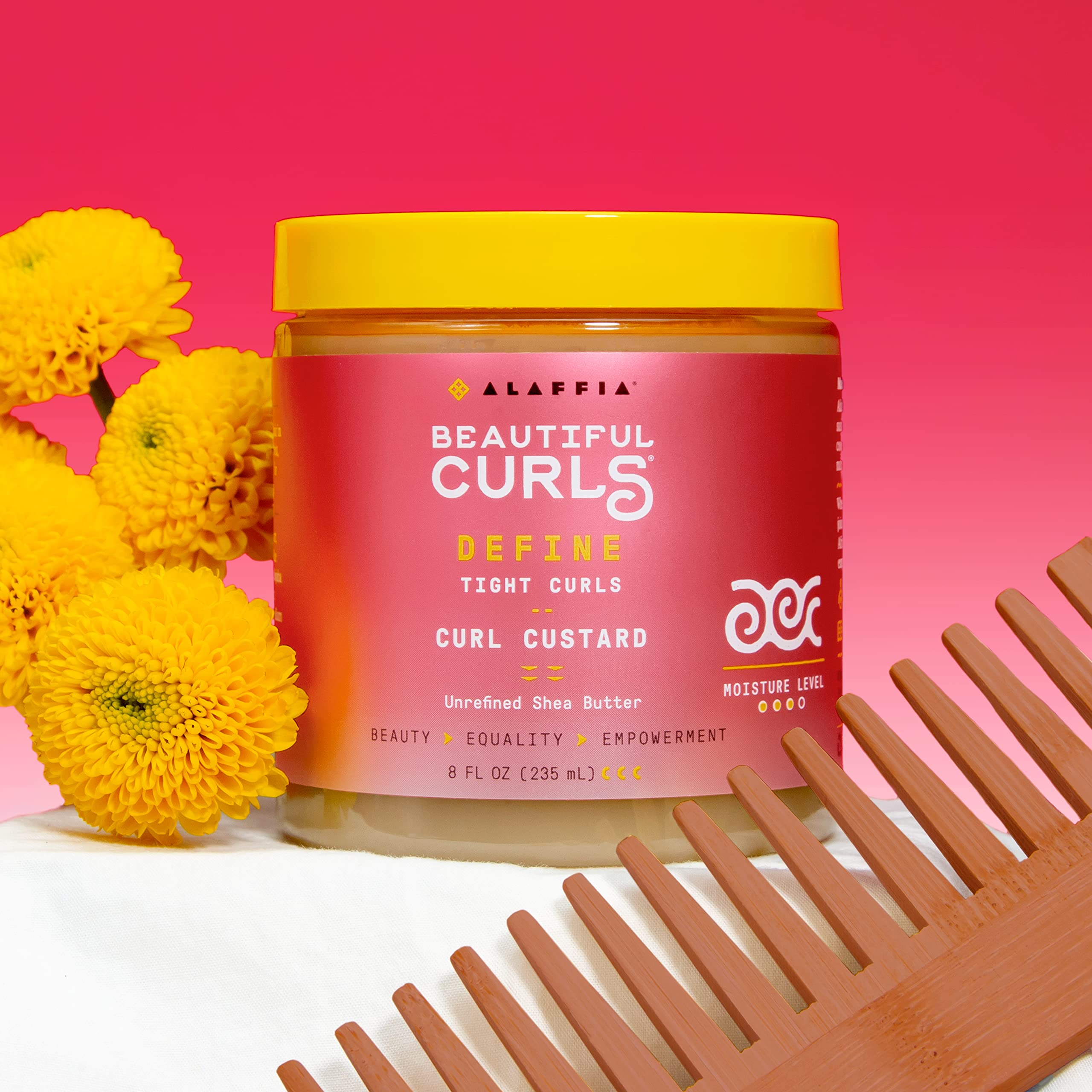 Alaffia Hair Care, Moisturizer, Beautiful Curls Curl Custard for Tight Curls, Thick & Curly Hair Products, Nourishing Shea Butte