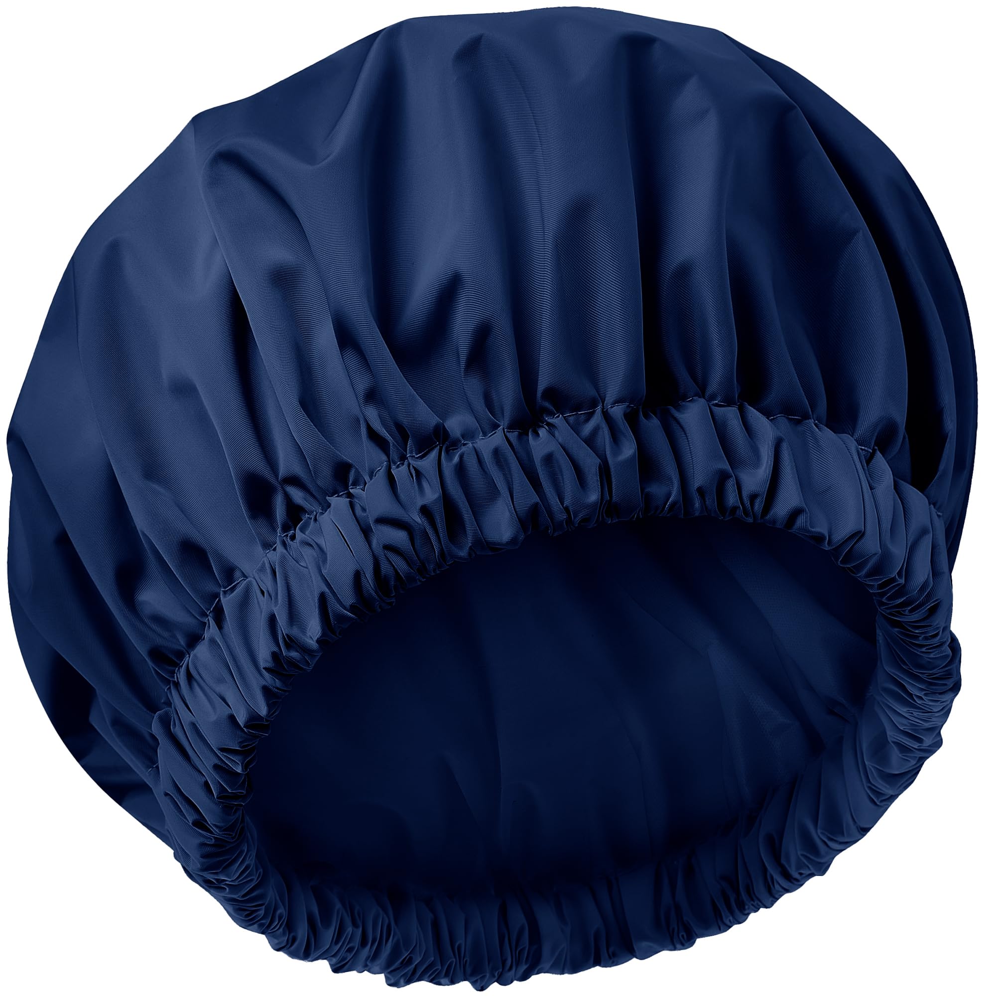 Reusable Shower Cap For Women, Large Waterproof Shower Bonnet Washable Elastic Band Bath Hair Hat For Long Hair, Braids(Navy)