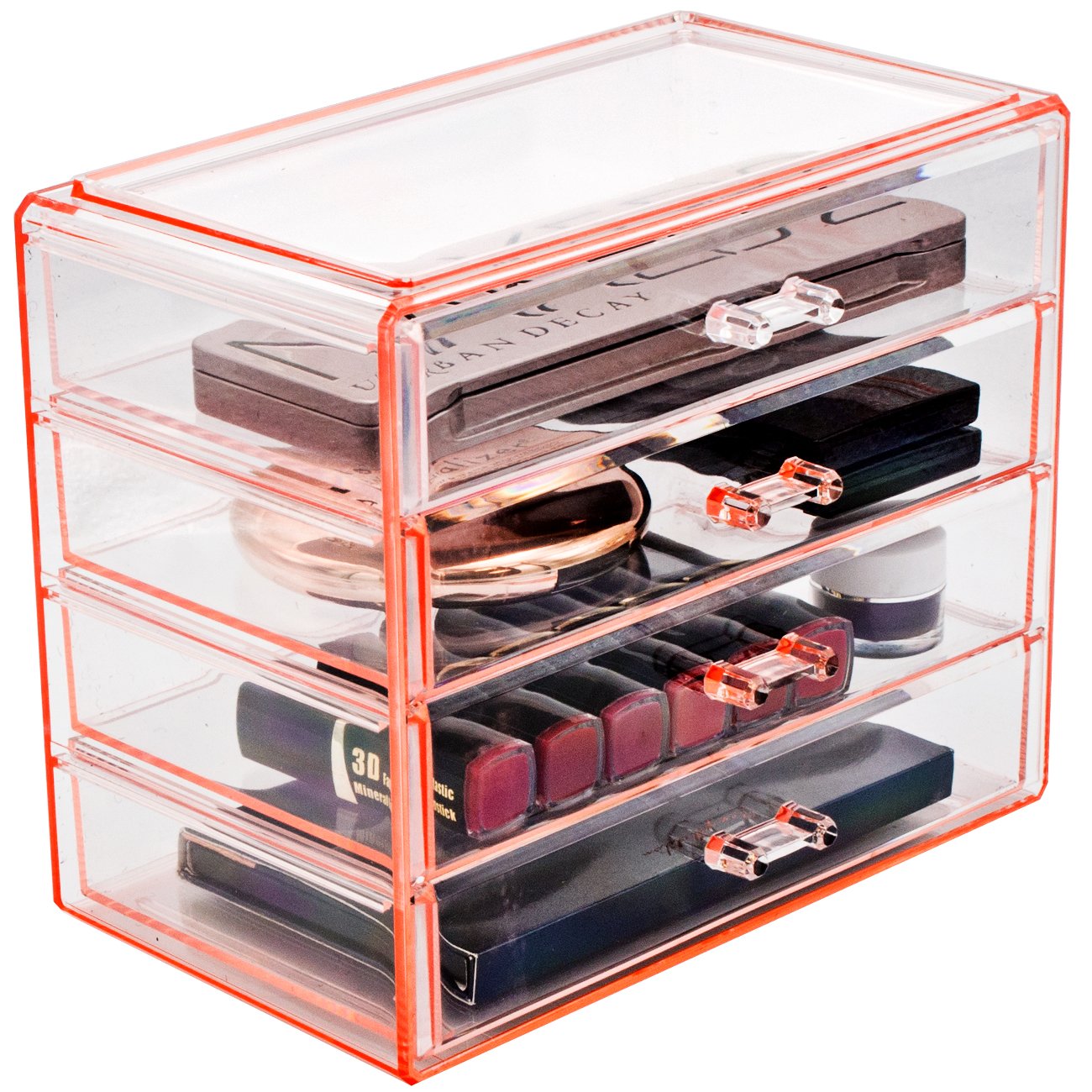 Sorbus Clear Cosmetics Makeup Organizer - Space Saving Acrylic Jewelry  Make Up Organizers And Storage Display - Stylish Makeup