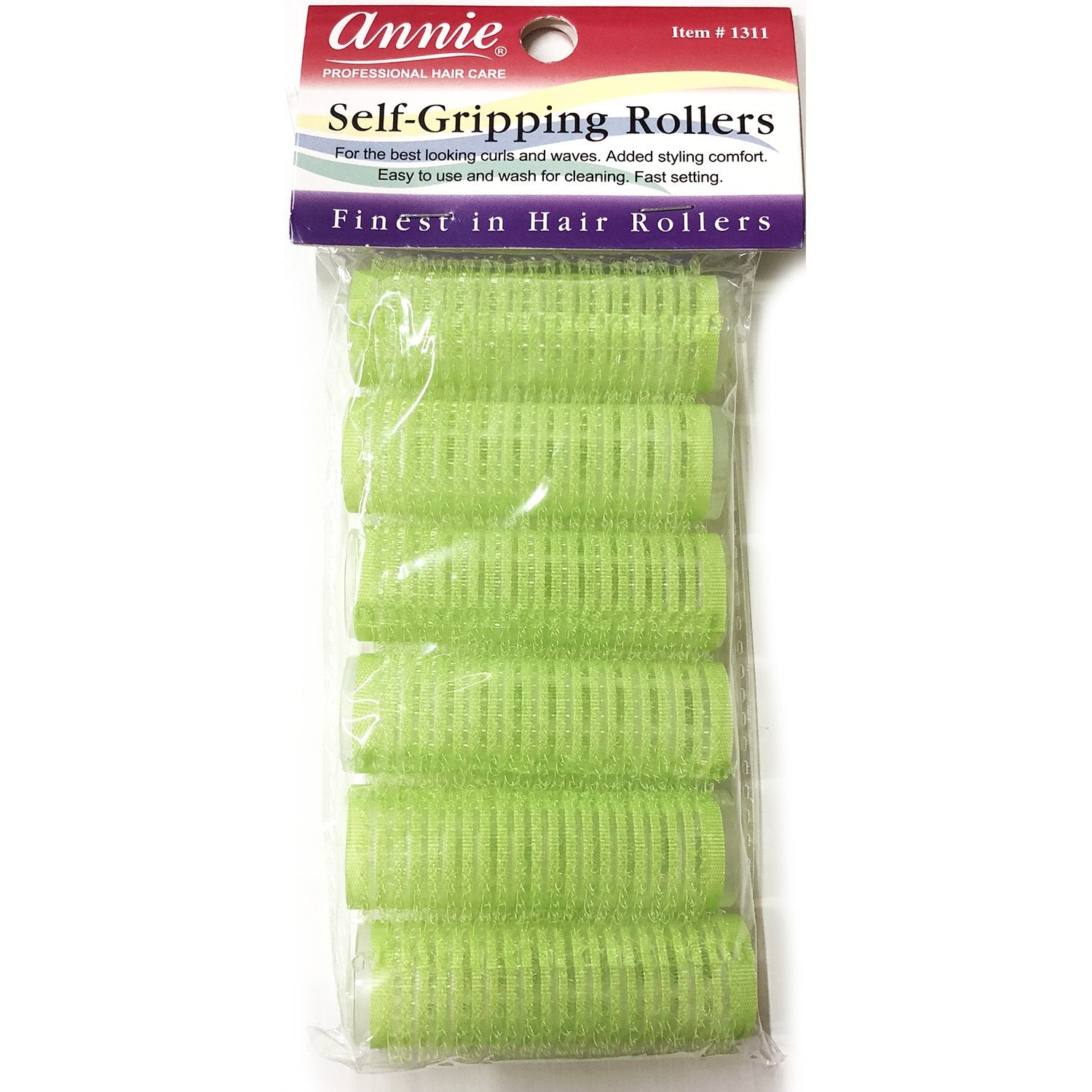 Annie SelfGripping Rollers 6 Count Green 3/4 #1311