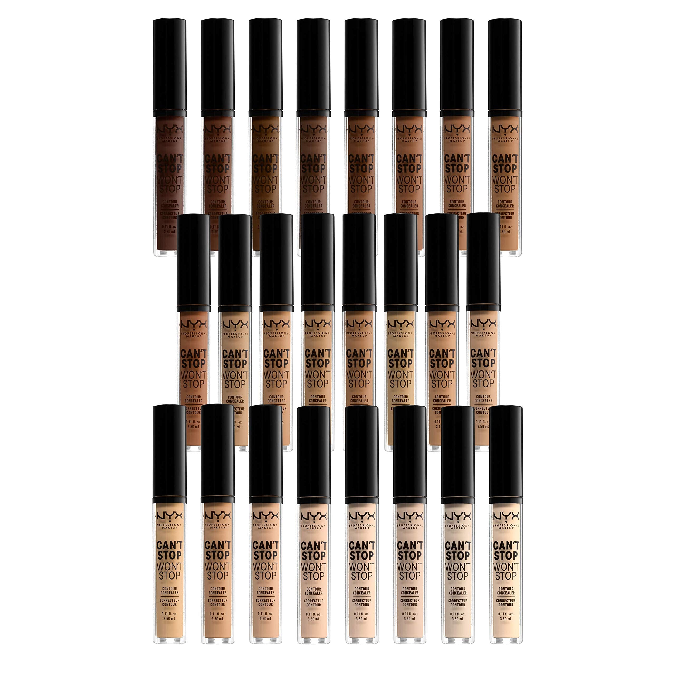Nyx Professional Makeup Cant Stop Wont Stop Contour Concealer, 24H Full Coverage Matte Finish - Natural