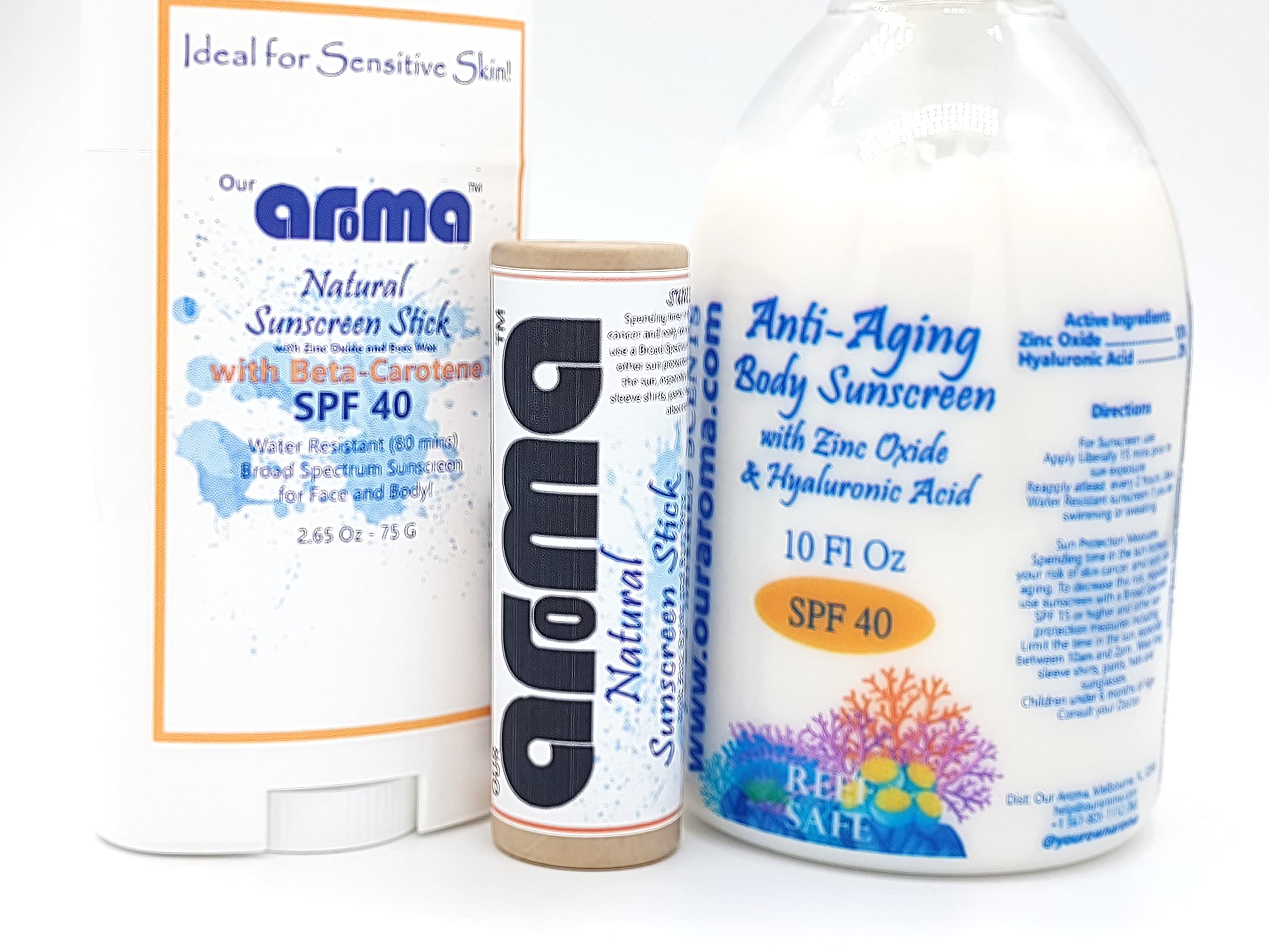 Our Aroma Original Sunscreen Face Stick, Broad Spectrum SPF 40 6.65 Oz