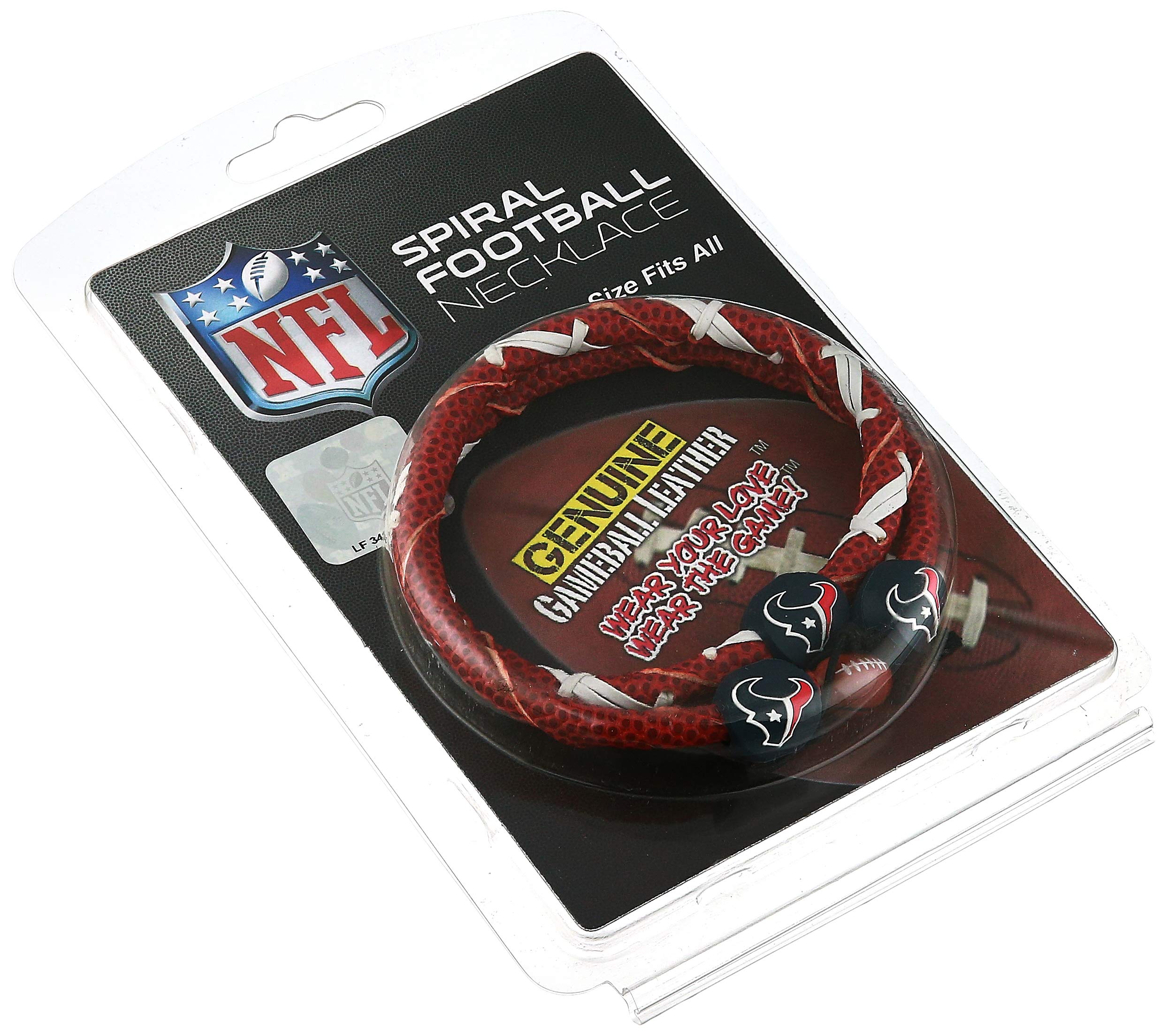 NFL Houston Texans Classic Spiral Football Necklace