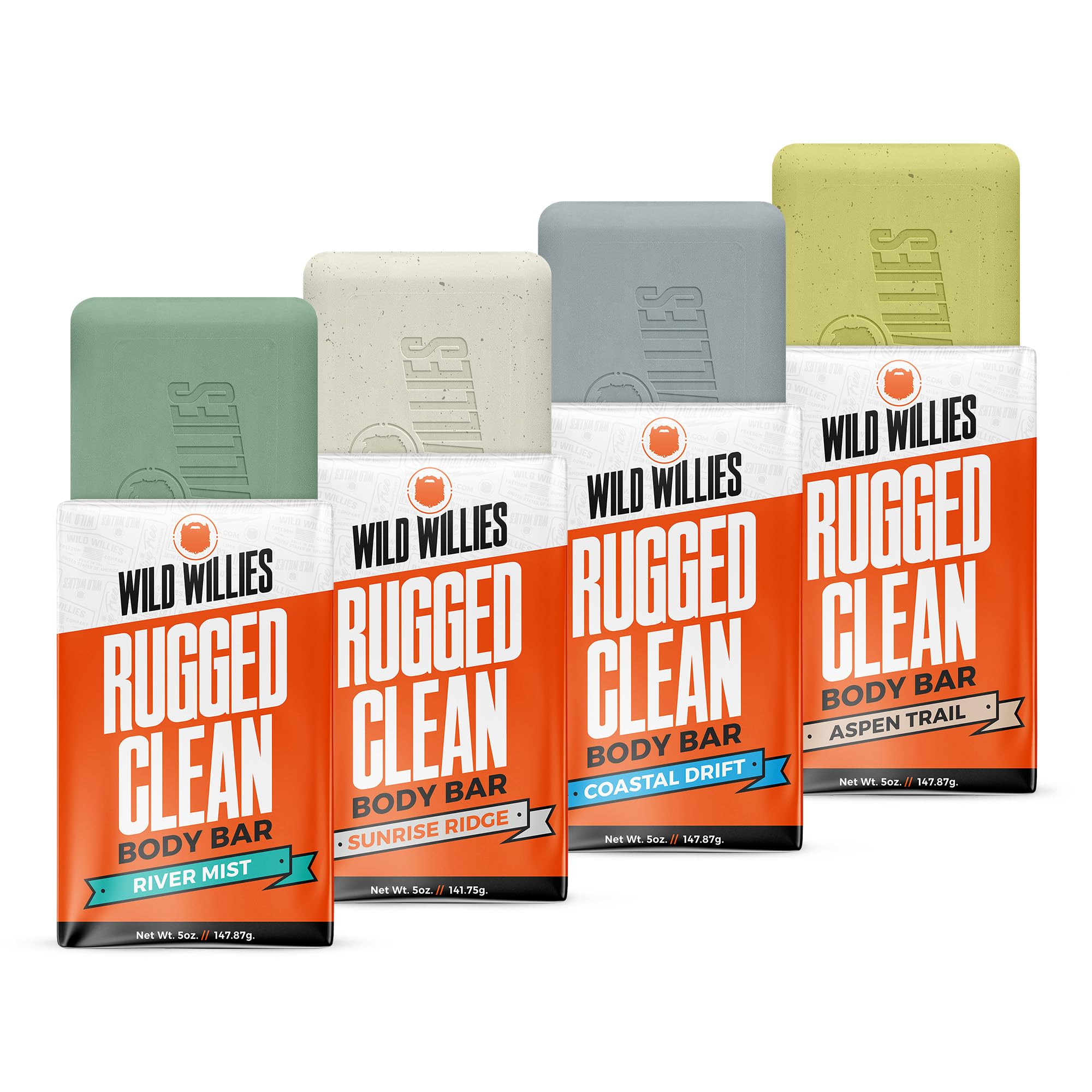 Wild Willies Moisturizing Mens Bar Soap - Bath Soaps With Shea Butter For Odor Protection - Natural Body Bar For Men - Variety P