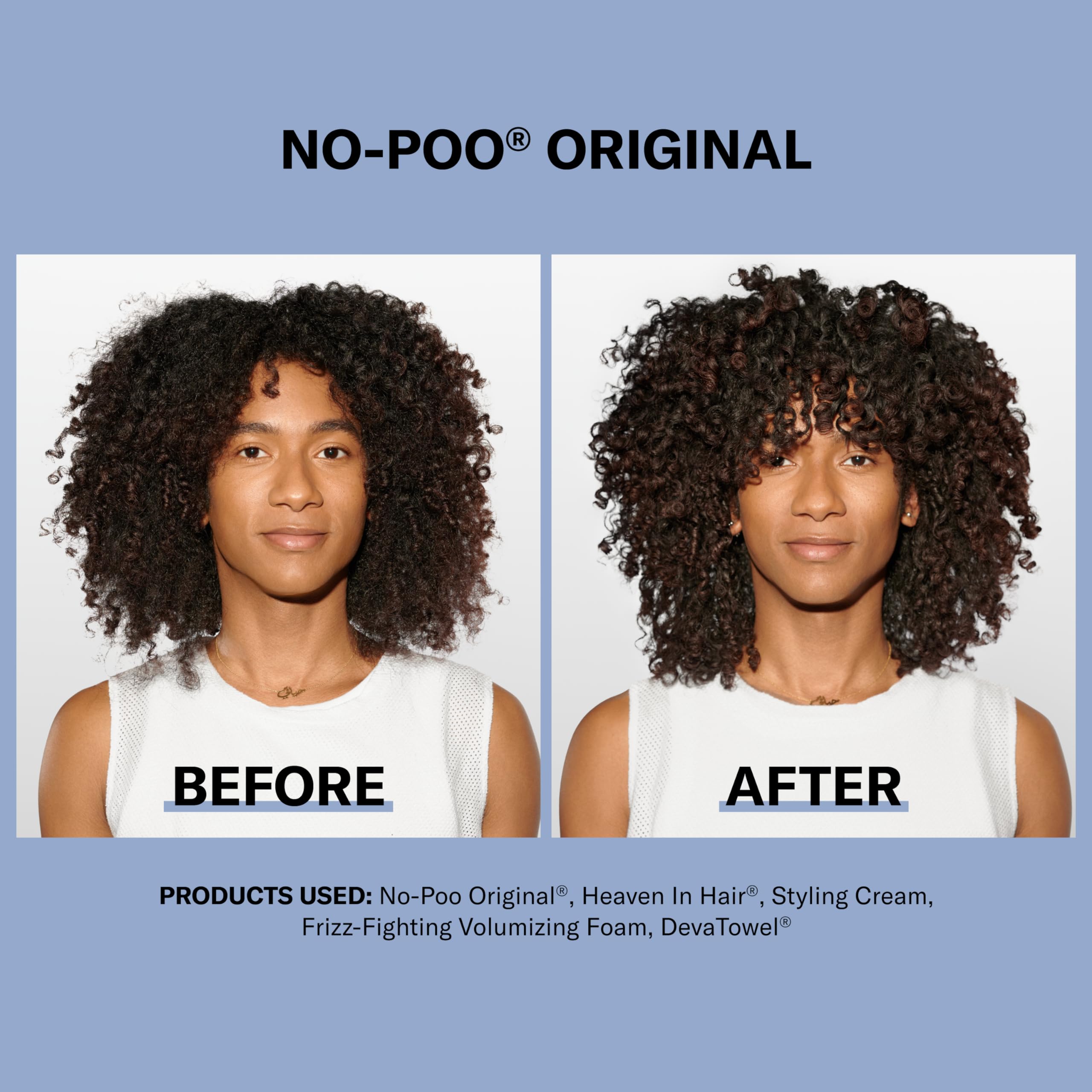 DevaCurl No-Poo Original Zero Lather Cleanser For Rich Moisture, 3 fl. oz.