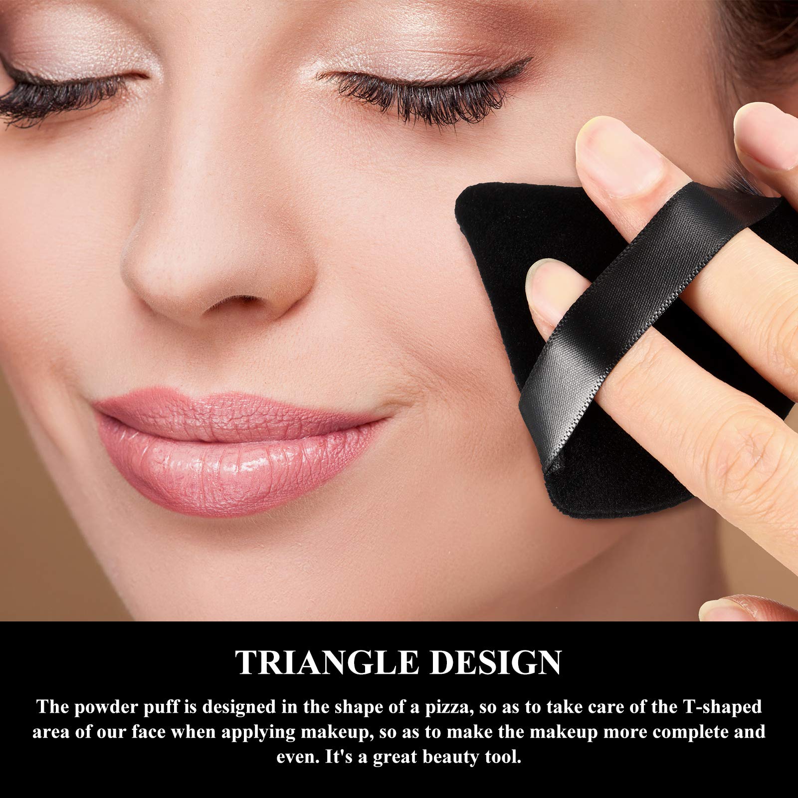 12 Pieces Triangle Powder Puff Face Cosmetic For Loose Powder Soft Body Washable Reusable Foundation Sponge Mineral Wet Dry Make