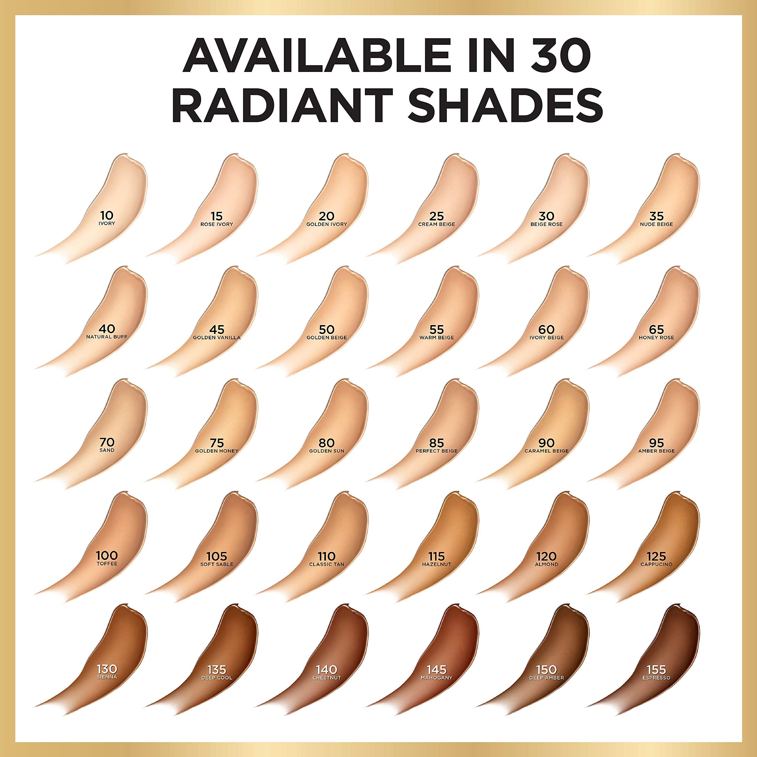 L'Oreal Paris Age Perfect Radiant Serum Foundation with SPF 50, Deep Amber, 1 Ounce