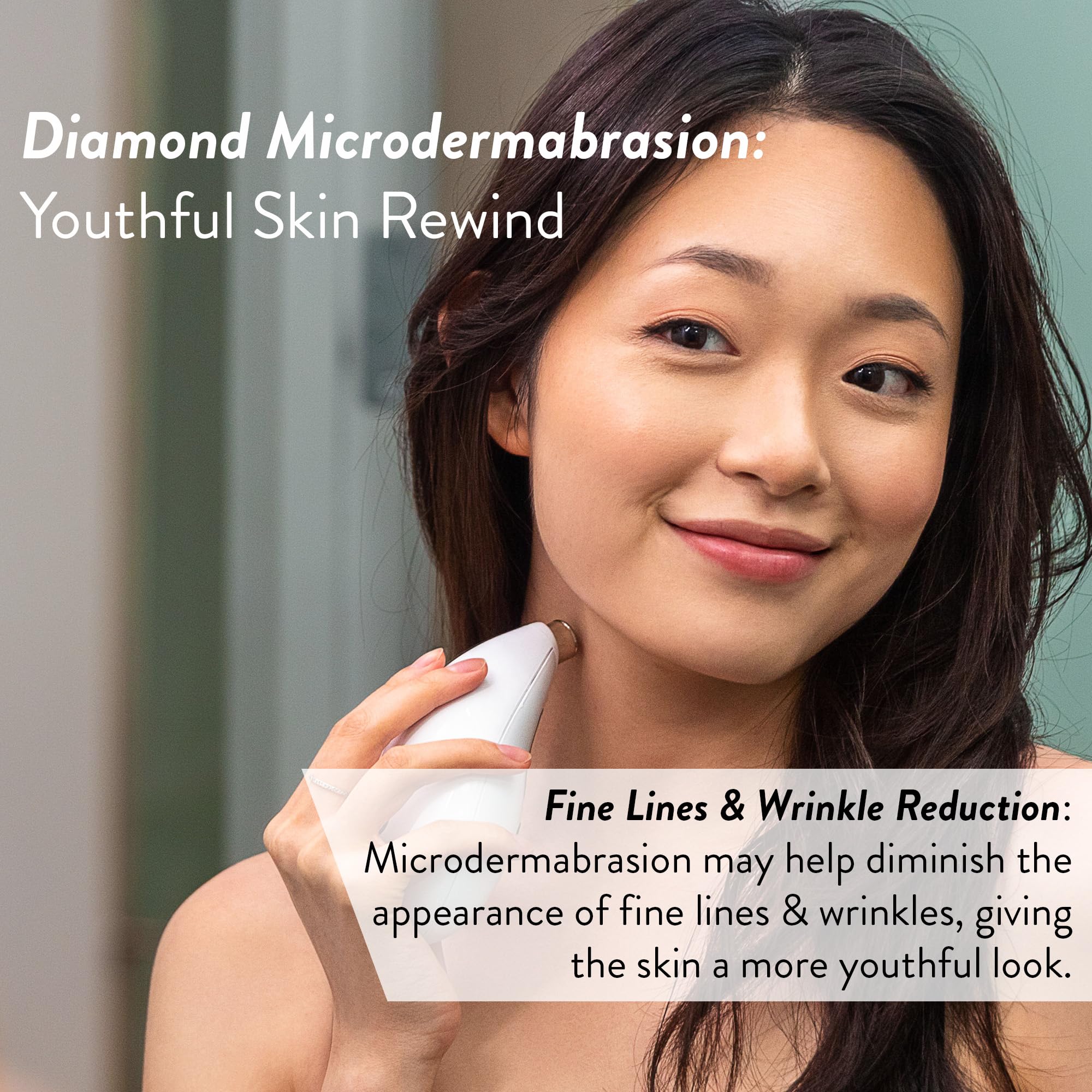 Microderm GLO Diamond Microdermabrasion Machine - Best Gift for Women - Dermabrasion & Anti Aging Wrinkle Skincare - Home Facial