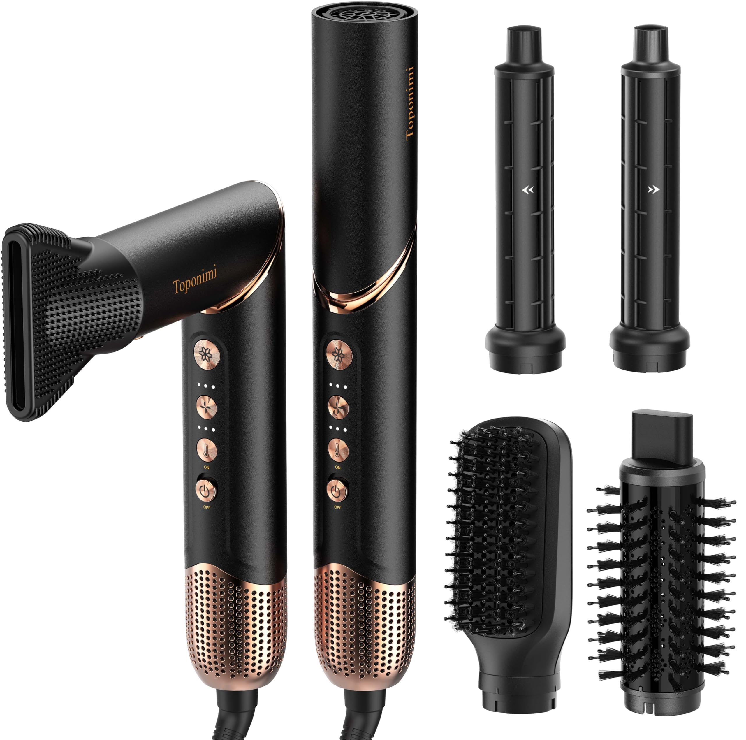 Auto Wrap Air Hair Styler & Dryer, 5 in 1 Multi Styling Hot Air Dryer Brush Curler for Hair, High Speed 110000 RPM Negative Loni