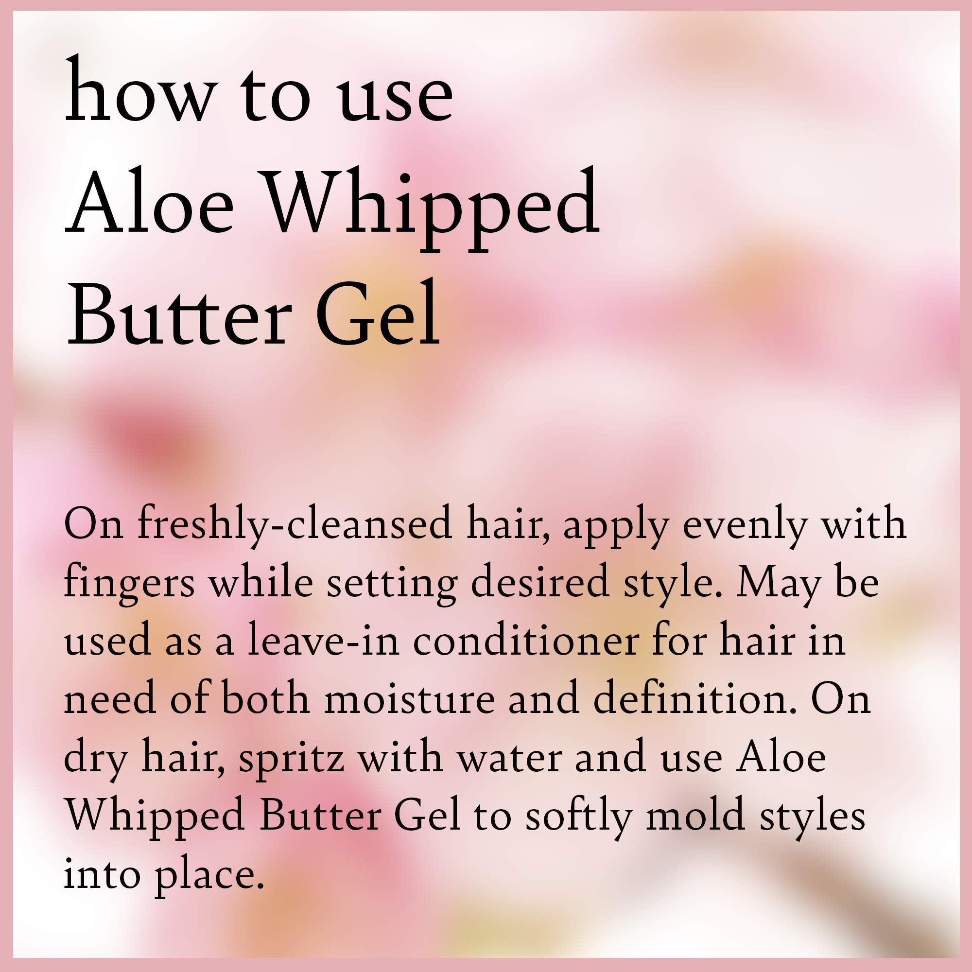 Camille Rose Aloe Whipped Butter Hair Styling Gel, with Aloe Vera and Macadamia Oil for Moisture and Light Hold, for All Hair Ty
