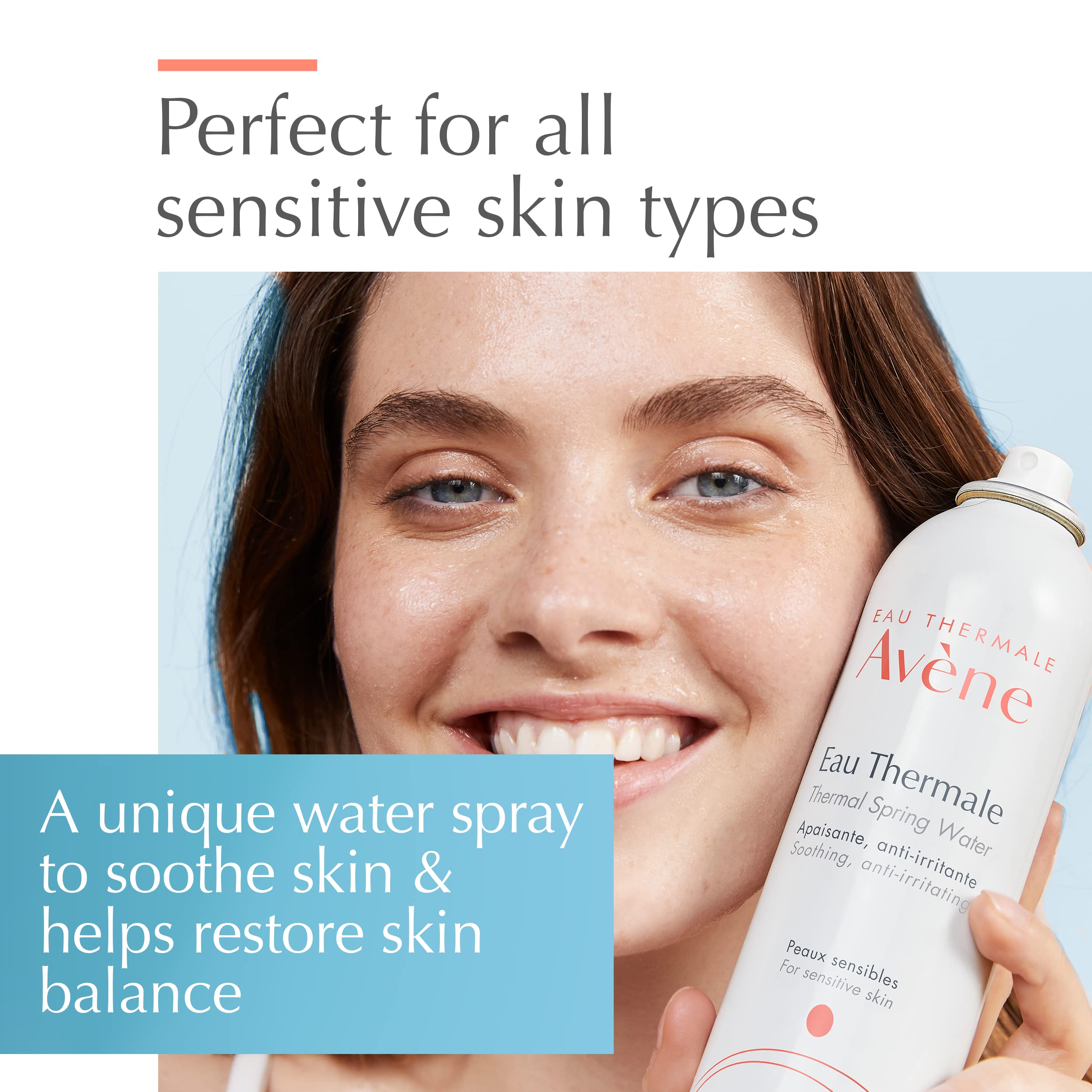 Eau Thermale Avne Thermal Spring Water, Soothing Calming Facial Mist Spray For Sensitive Skin - 10.1 Fl Oz (Pack Of 2)