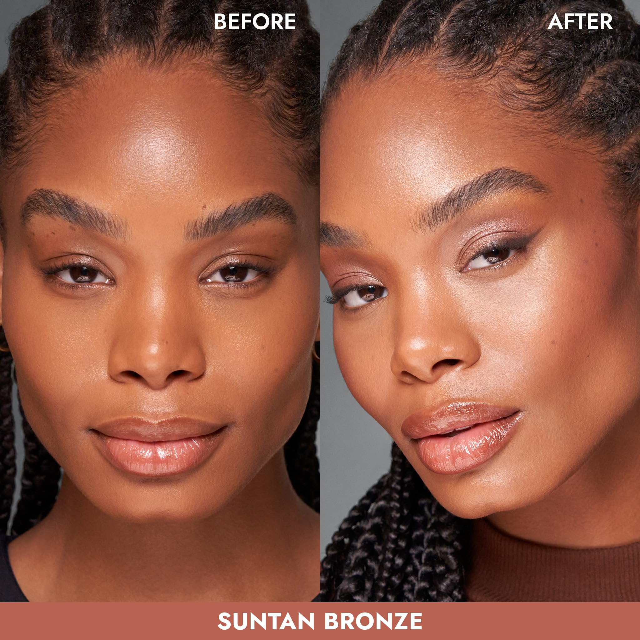 COVER FX Monochromatic Powder Bronzer Duo - Sunkissed Bronze - Soft Matte + Luminous Shimmer Finish - Create Custom, High Impact
