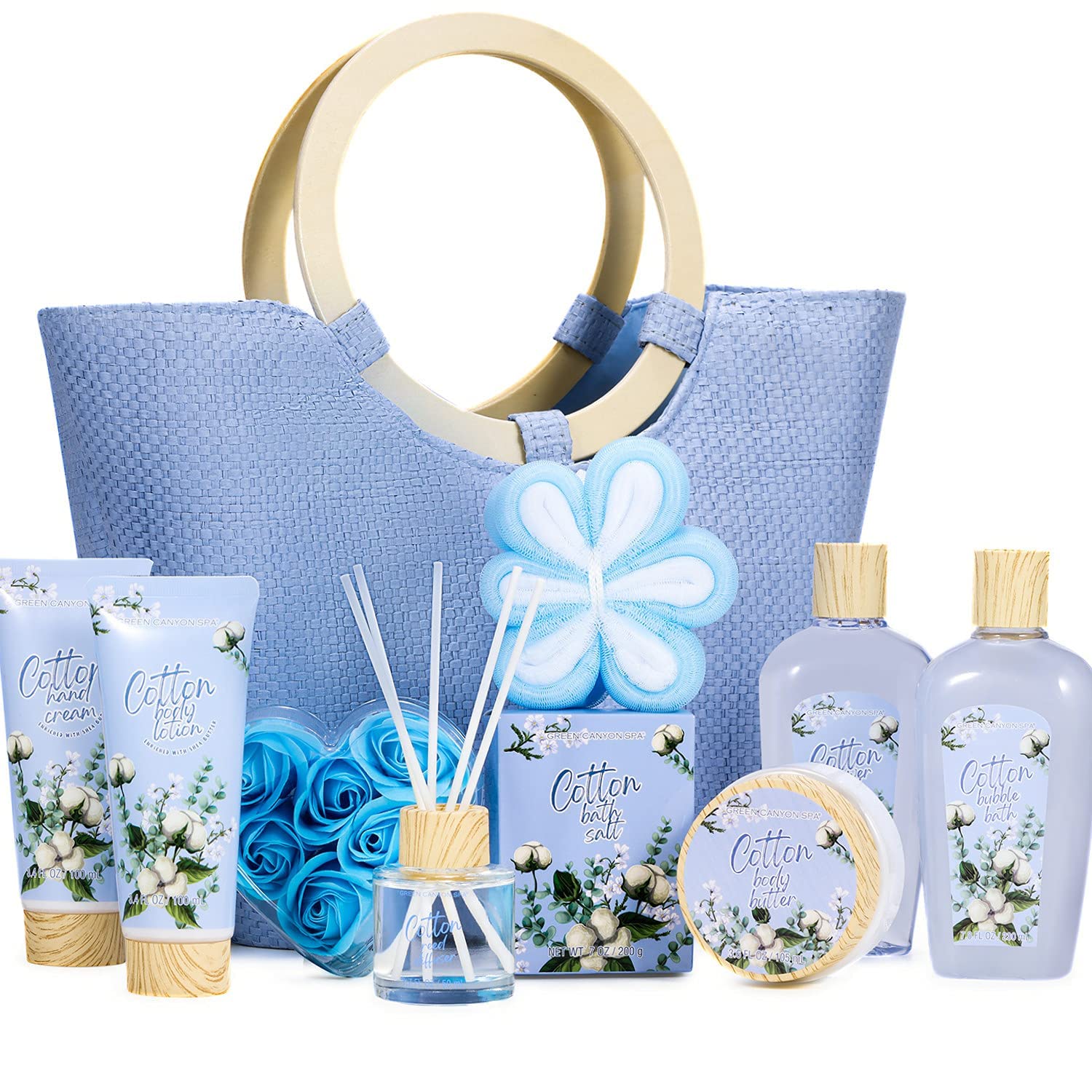 Spa Gift Baskets For Women, Gifts Bag For Women, 11Pcs Spa Gift Sets With Shower Gel, Body Lotion, Reed Diffuser, Relaxing Gift