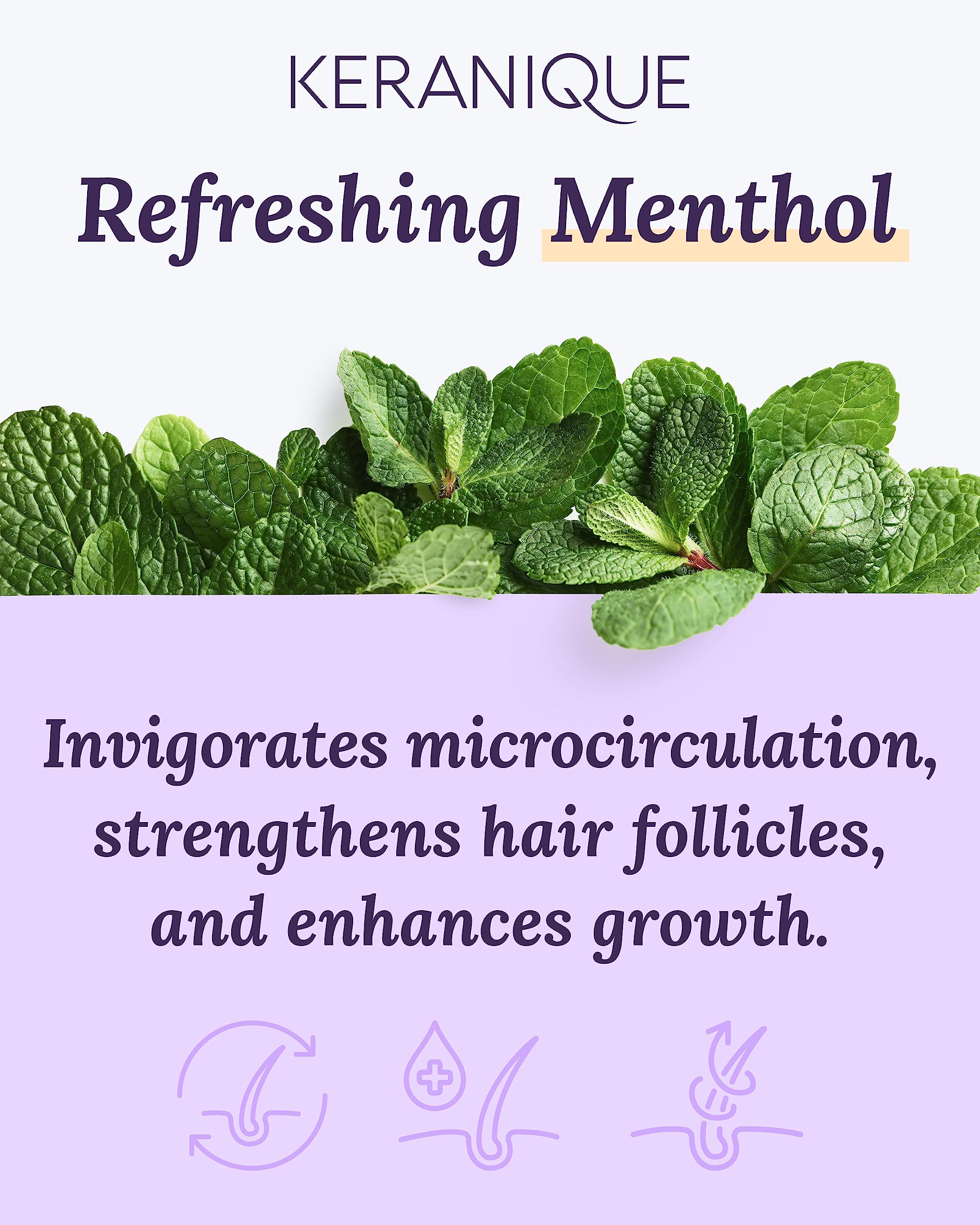 Keranique Volumizing Keratin Conditioner for Thinning Hair, Hair Regrowth | Keratin Amino Complex, Free of Sulfates, Dyes and Pa