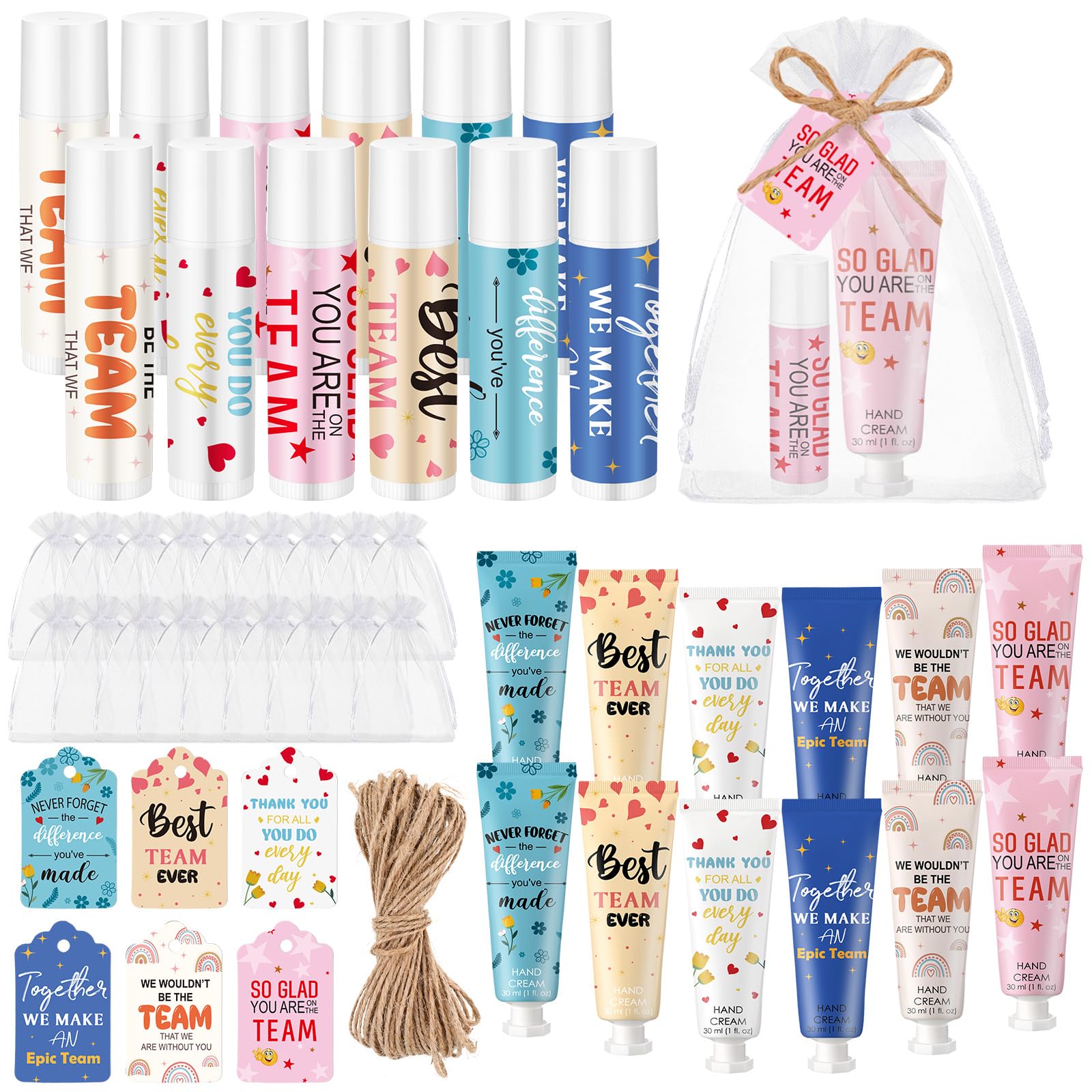 Dansib 12sets/48pcs Best Team Ever Gifts Christmas Bulk Gifts for Coworkers Women Employee Appreciation Gift Christmas Party Fav