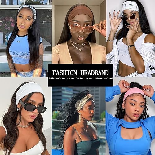 Xtrend 6 Pcs Women'S Headbands Twisted Cross Elastic Headbands Yoga Running Sports Workout Headbands Non-Slip Sweat Soft Headban