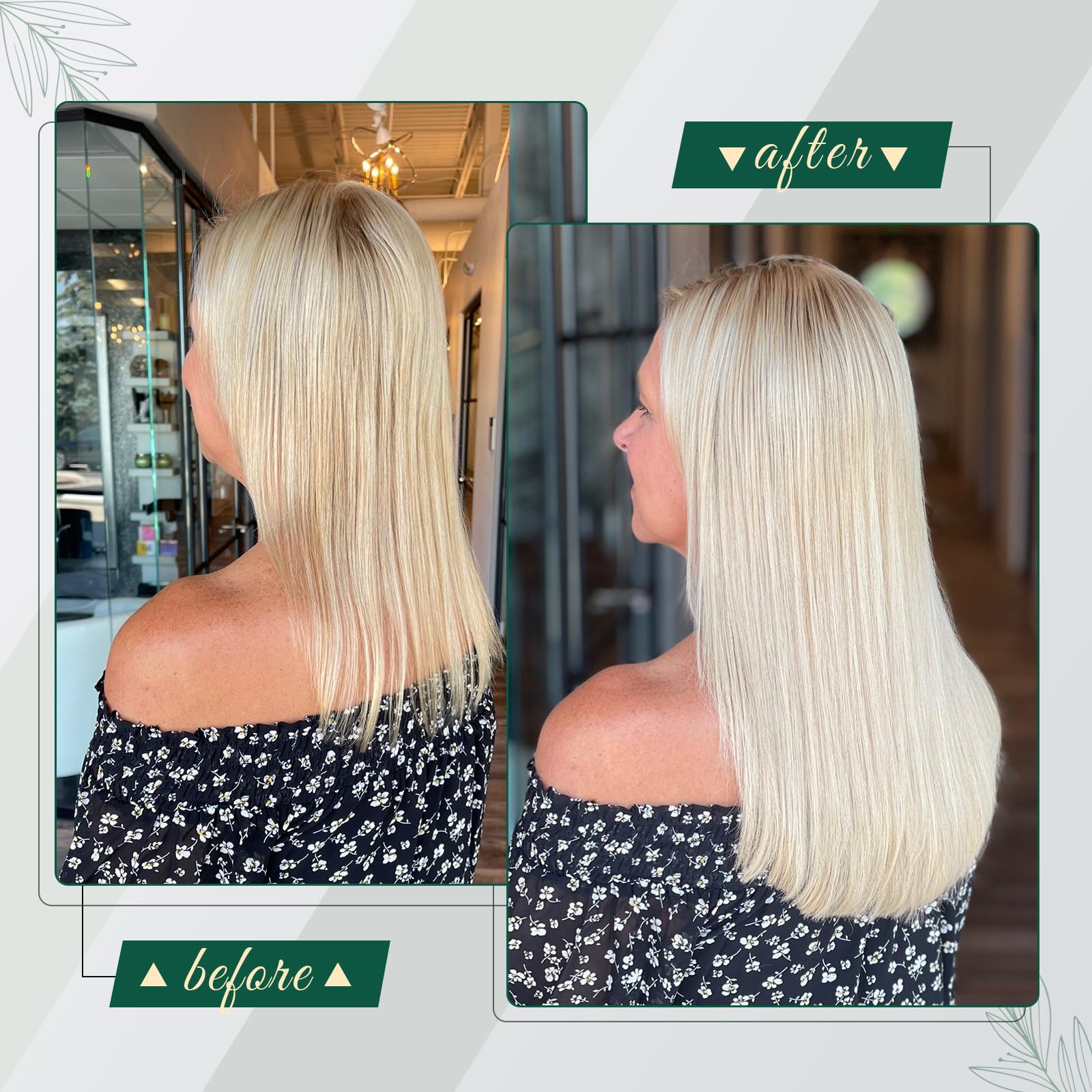 Runature Blonde Weft Hair Extensions Human Hair 22 Inch Straight Weft Human Hair Extensions Ice Blonde Hair Weft Extensions Hand