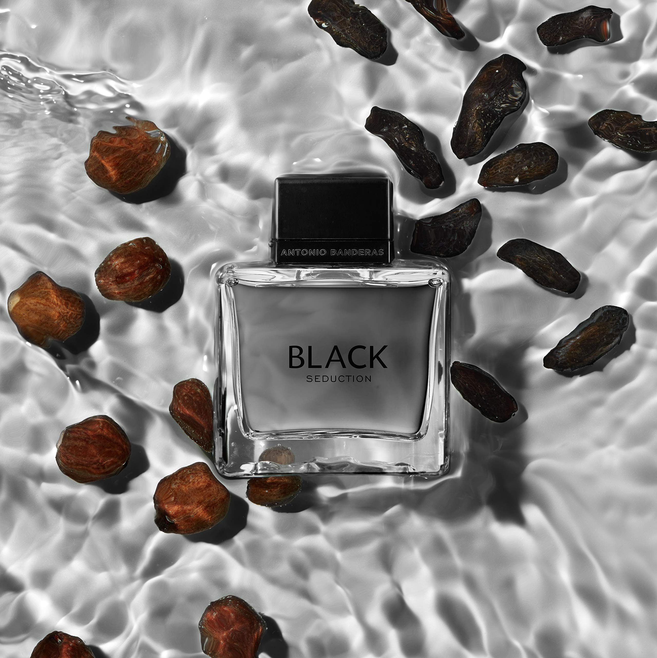 Antonio Banderas Eau De Toilette Spray For Men, Seduction In Black, 6.8 Fl Oz, Clear