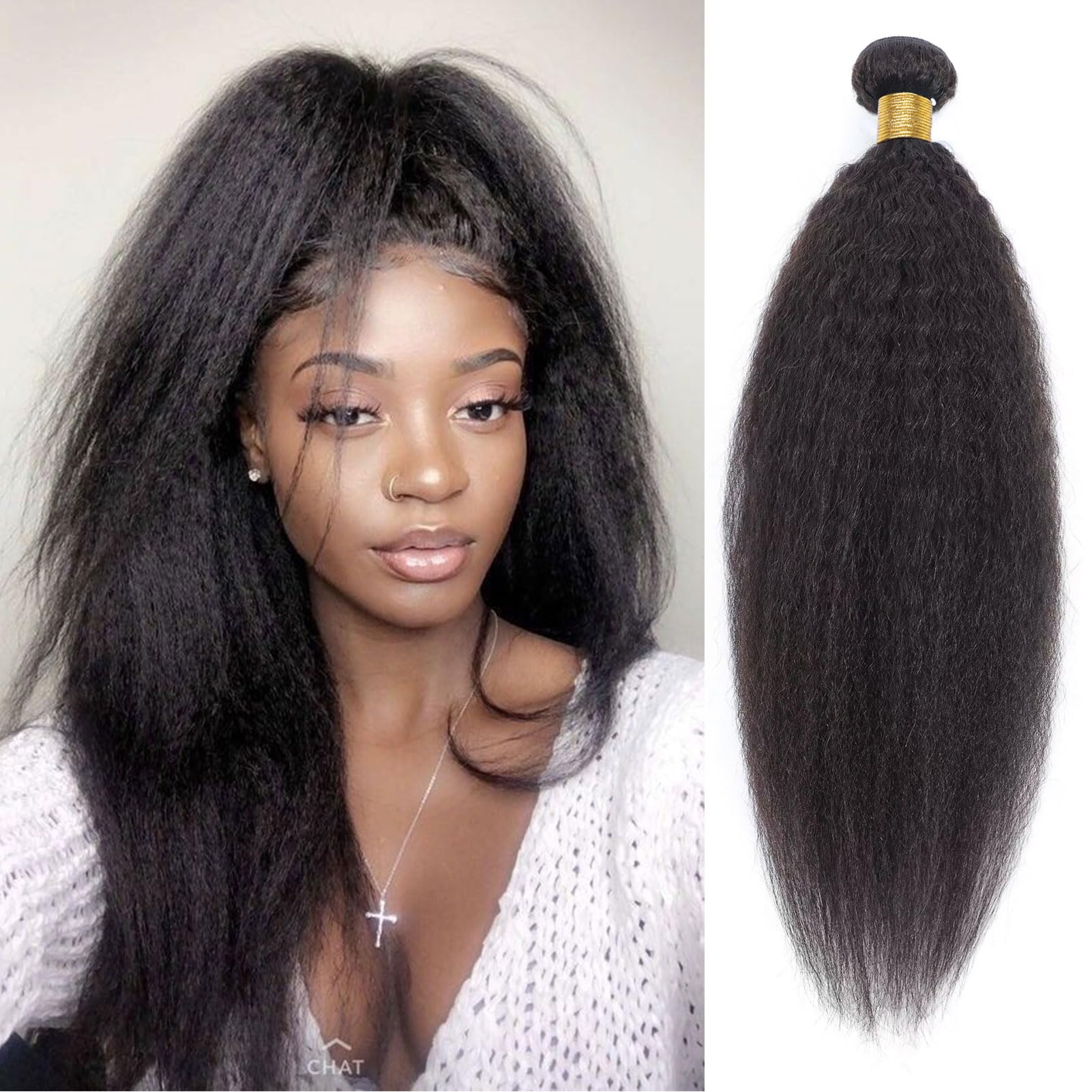 Kinky Straight Human Hair Bundels10A Brazilian Virgin Yaki Straight Hair Bundles 10 Inch Double Weft Remy Hair Wet And Wavy Bund