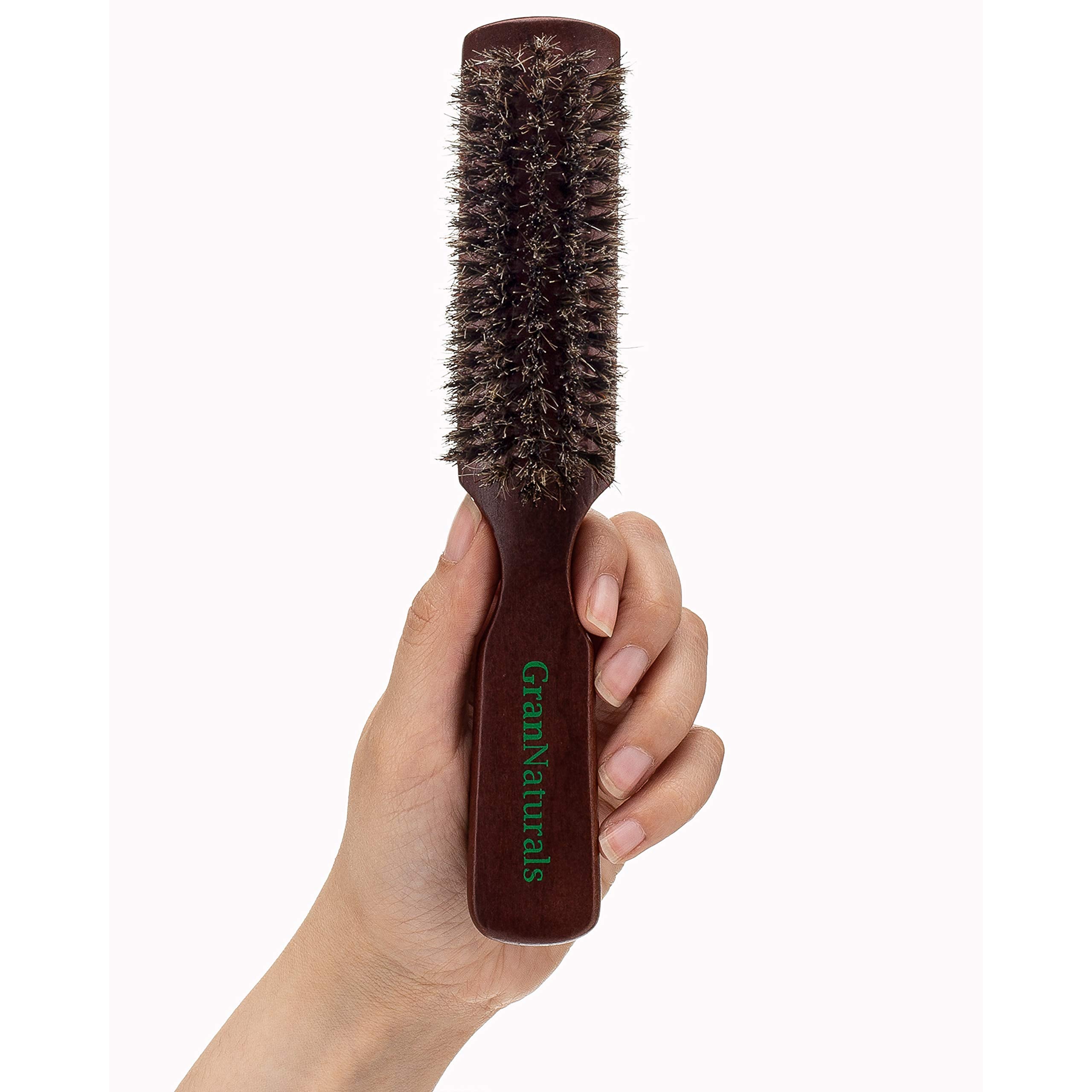 Grannaturals Soft Bristle Hair Brush For Men - Natural Wooden Boar Bristle Hairbrush For Styling Beards, Fades, Bristle Brush Fo