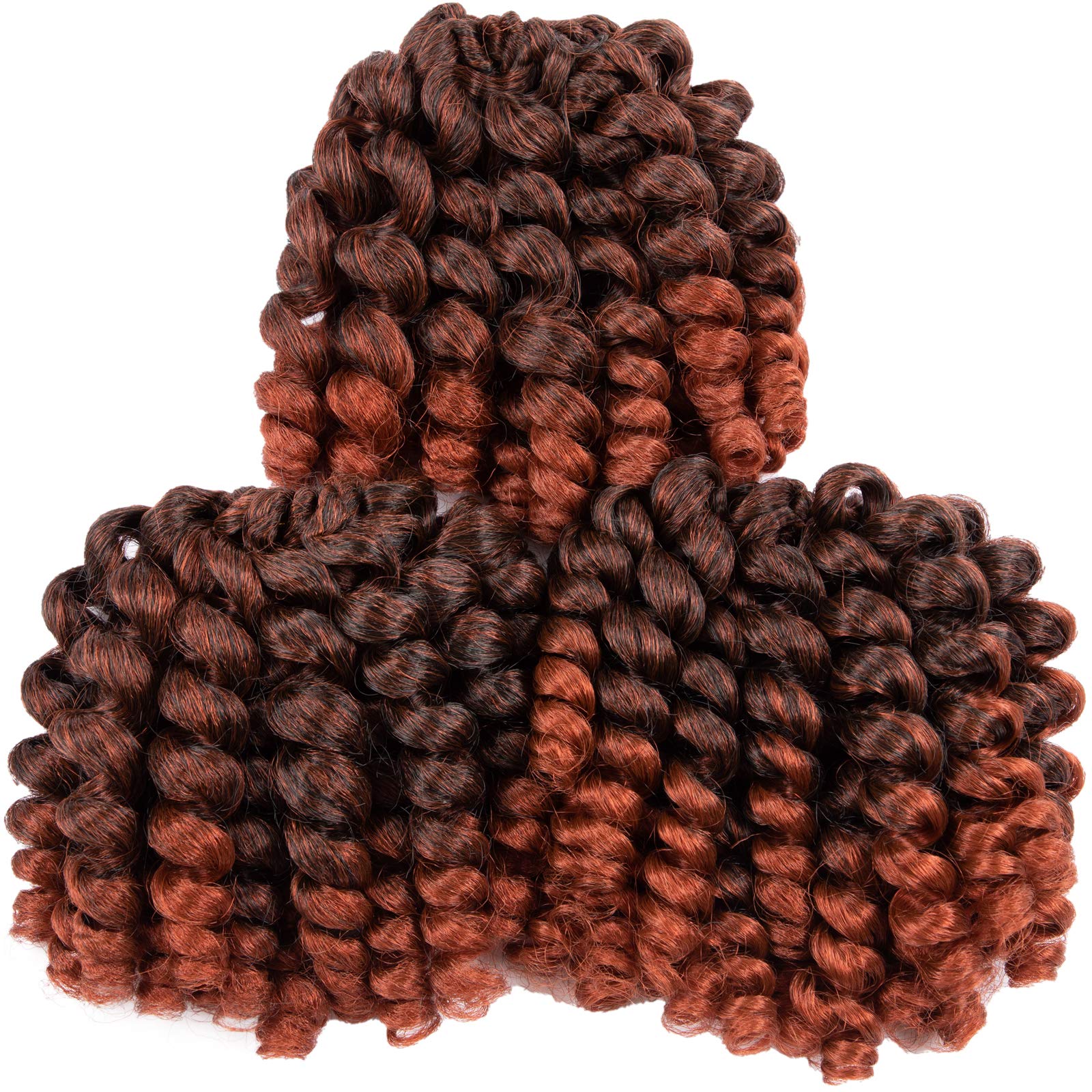 3Packs JAMAIcAN BOUNcE African collection crochet Braiding Hair ginger crochet Hair Wand curl crochet Braids 60 Strands Ombre Sy