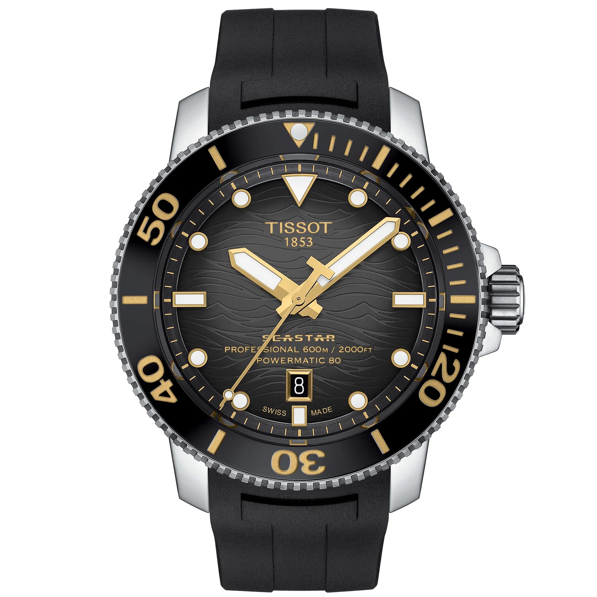 Tissot T-Sport Seastar 2000 Professional Powermatic 80 Diver'S T120.607.17.441.01 T1206071744101 600M Men'S Watch