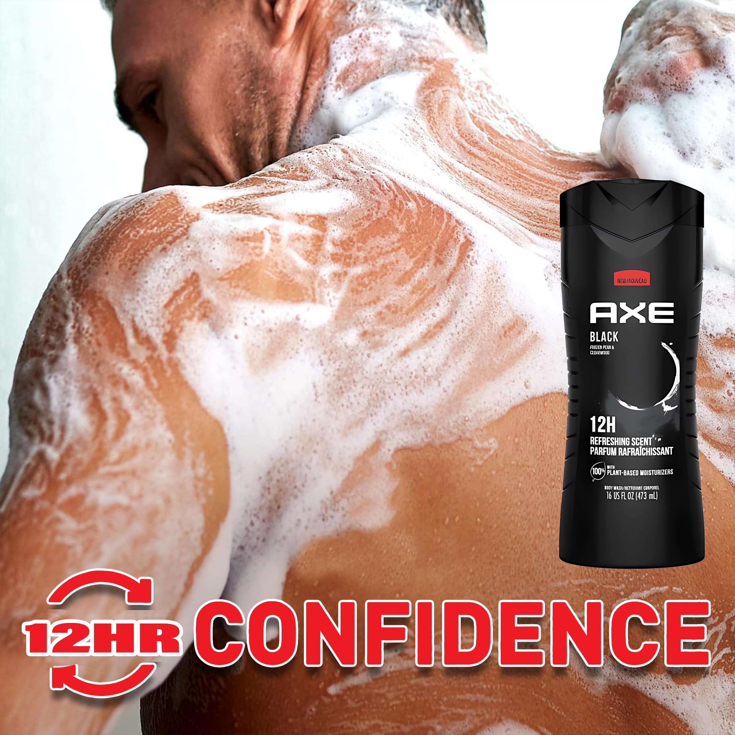 Axe Body Wash, Black 16 oz (Pack of 3)