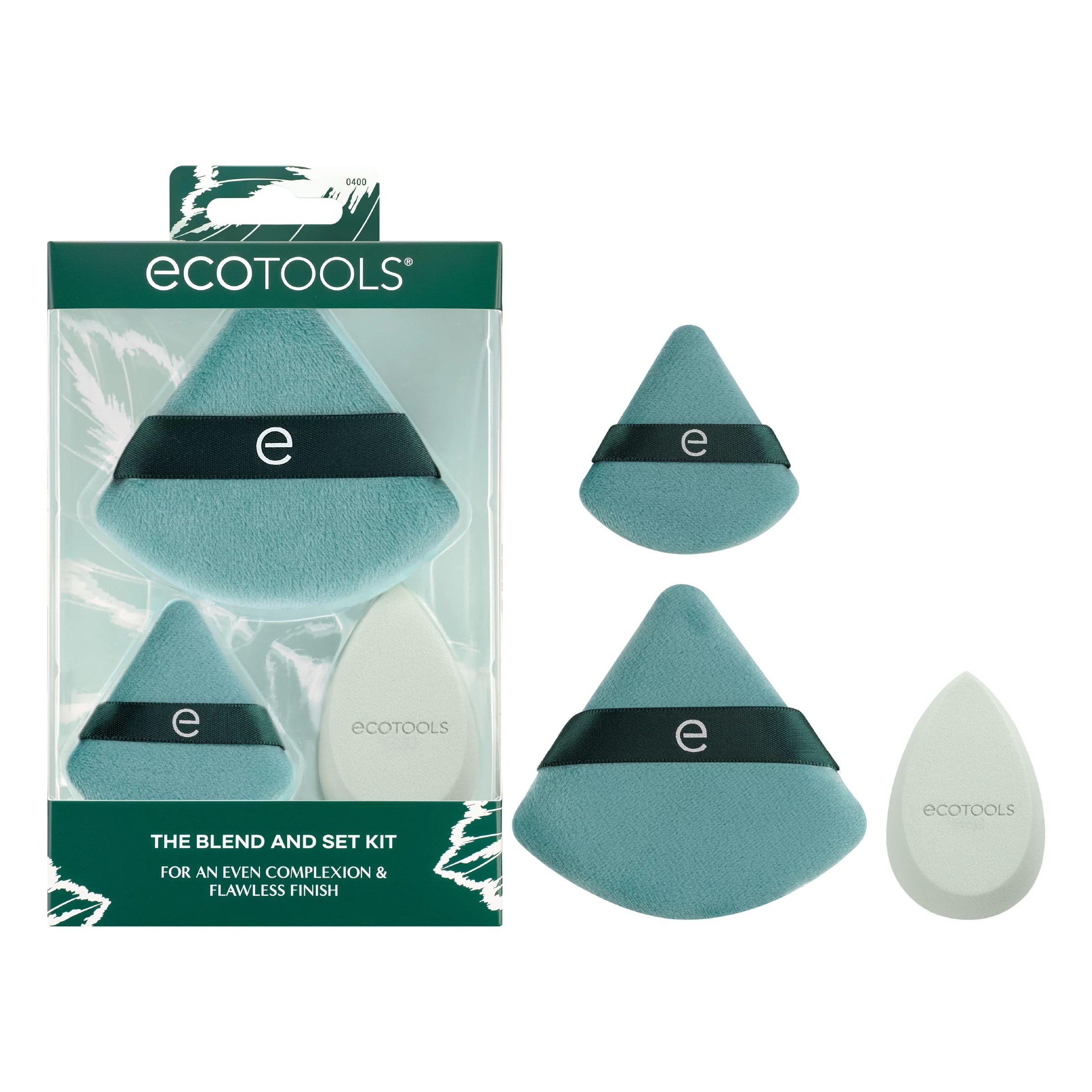 EcoTools The Blend and Set 3Piece Kit, Blurring Blender & Powder Puff Set