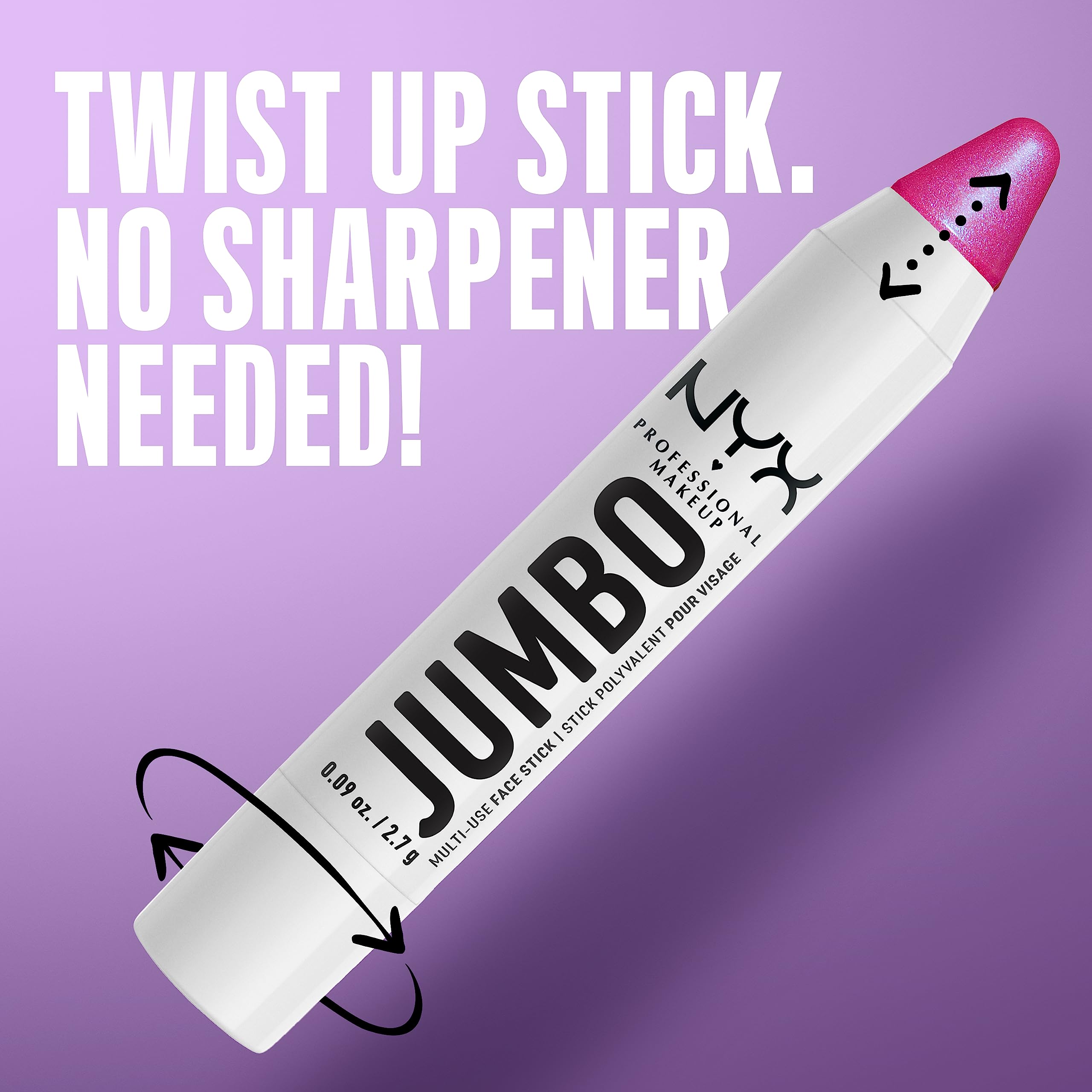 NYX PROFESSIONAL MAKEUP, Jumbo Multi-Use Face Highlighter Stick - Blueberry Muffin