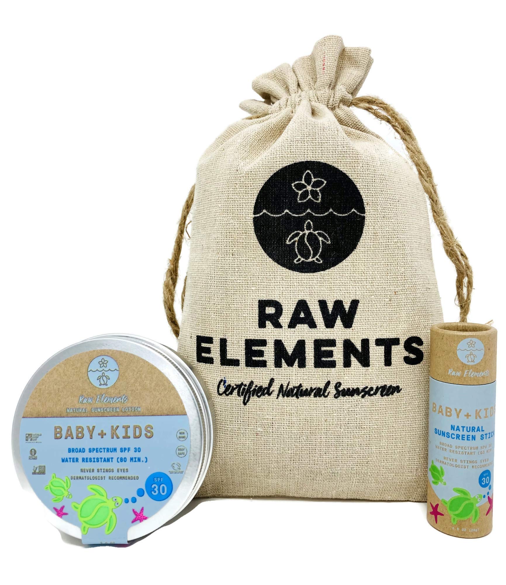 Raw Elements Baby + Kids SPF 30 Organic Sunscreen Bundle