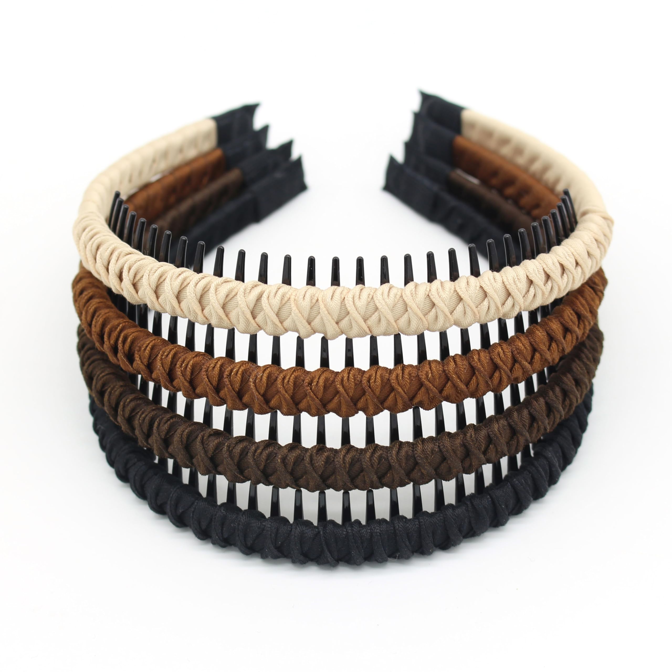 JOBAND Fashion Hair Accessories Teeth Comb Hair Hoop Bands Soft Comfy Non-slip Headbands for Women (4 colors)