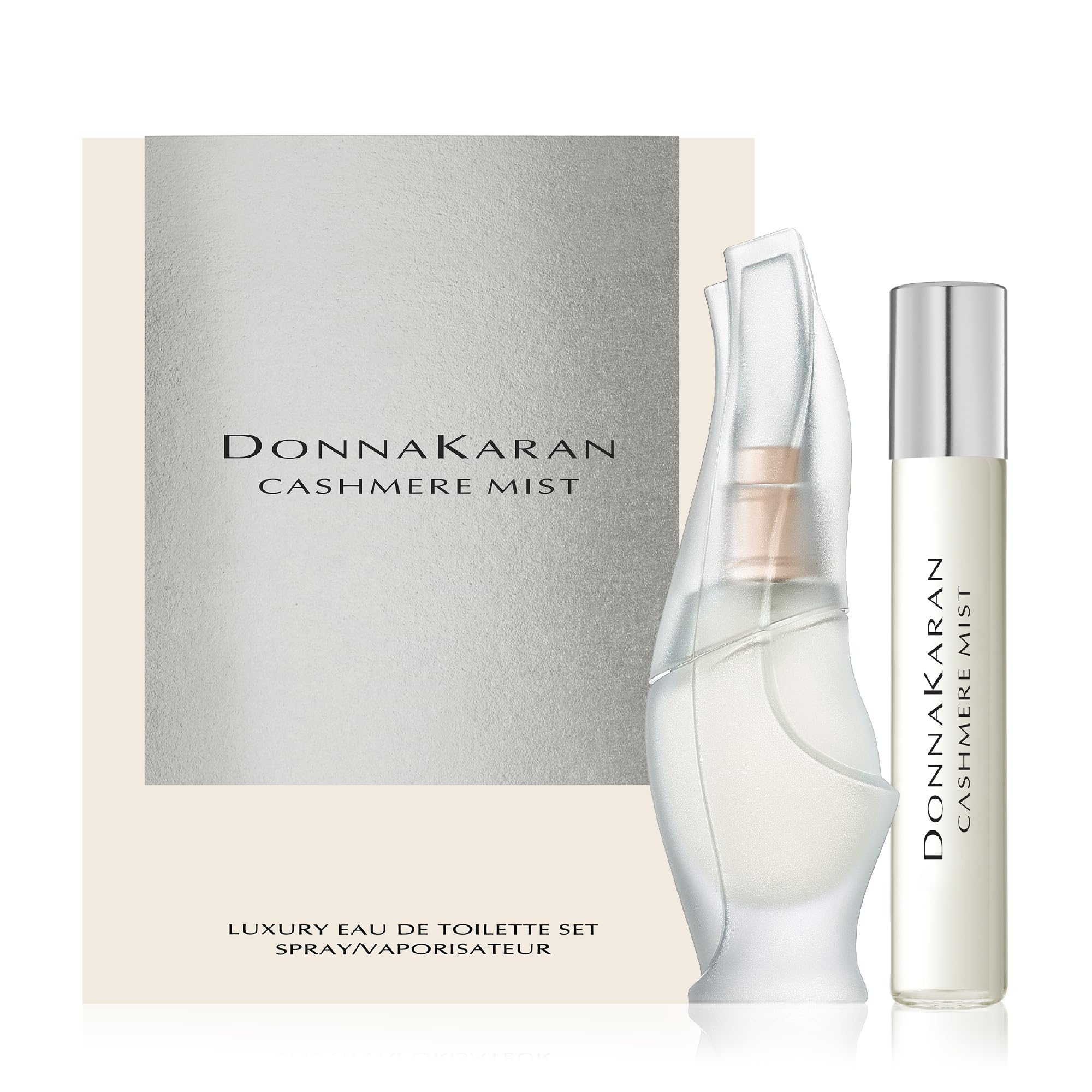 Donna Karan Cashmere Mist Luxury Eau De Toilette Set For Women - Mini Spray 0.5 Fl. Oz. & Purse Spray, Travel Spray 0.5 Fl. Oz.