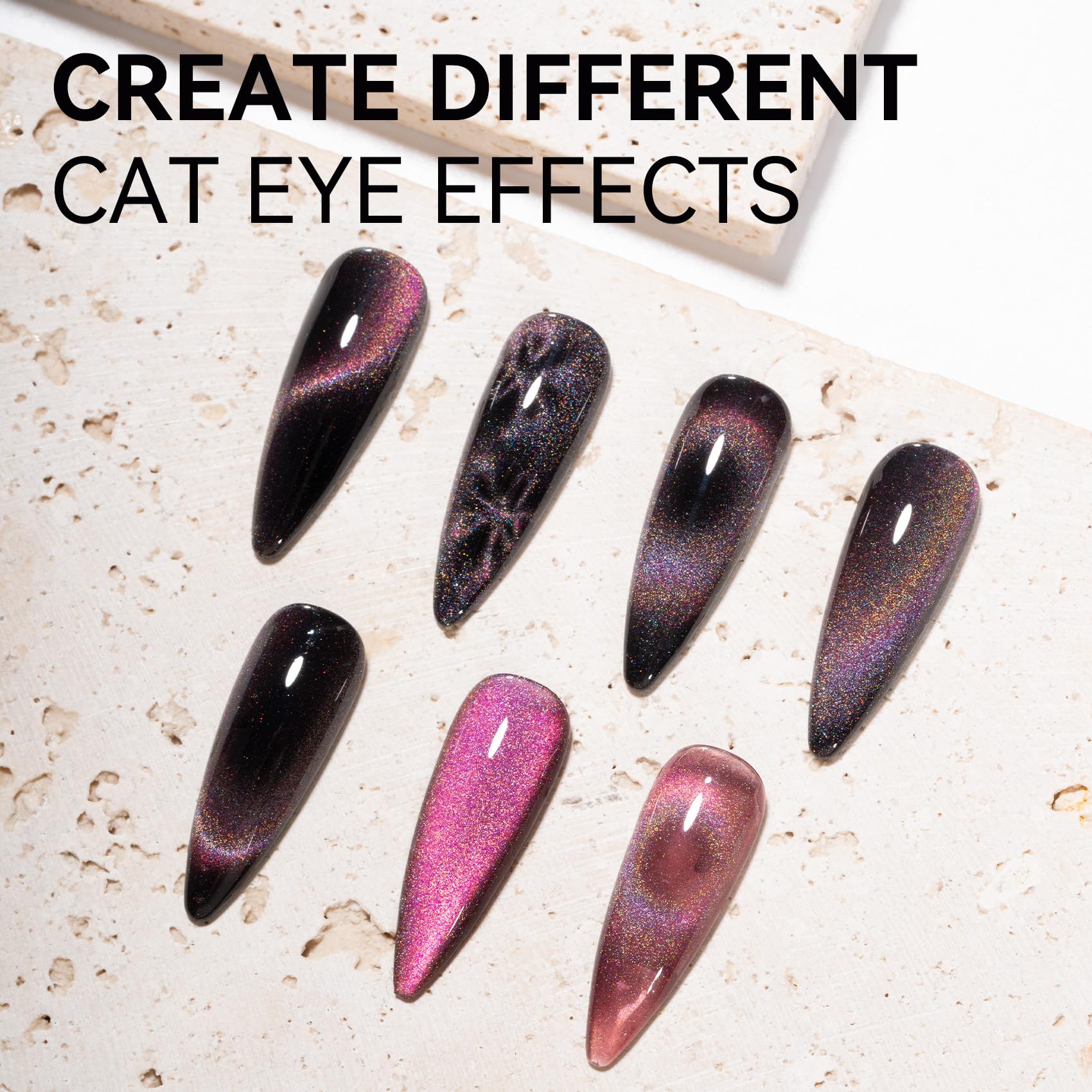 Maychao 15Ml Cat Eye Gel Nail Polish 1Pc Rainbow Princess Gel Polish With Magnet Soak Off Holographic Magnetic Nail Polish For N