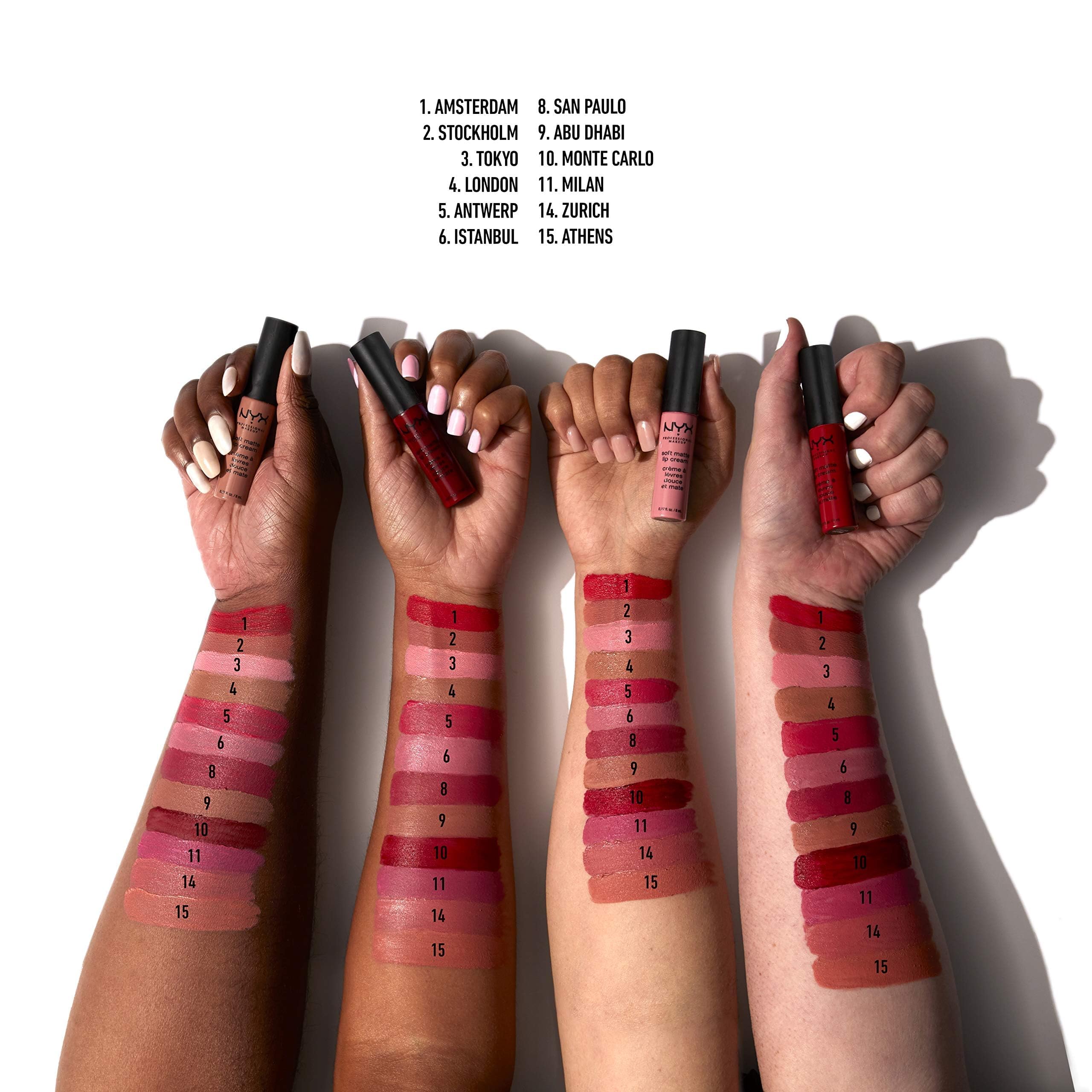Nyx Professional Makeup Soft Matte Lip Cream, Lightweight Liquid Lipstick - Abu Dhabi (Deep Rose-Beige)