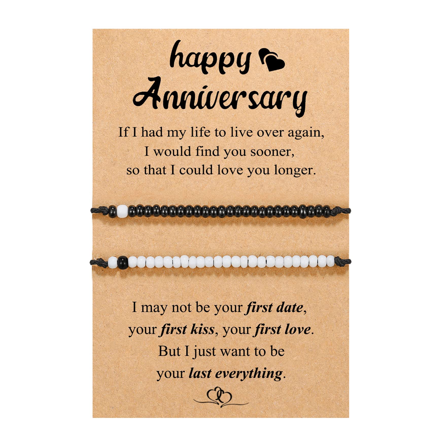 UNGENT THEM Anniversary Bracelets Gifts for Him Her Men Women Couple Husband Wife Boyfriend Girlfriends
