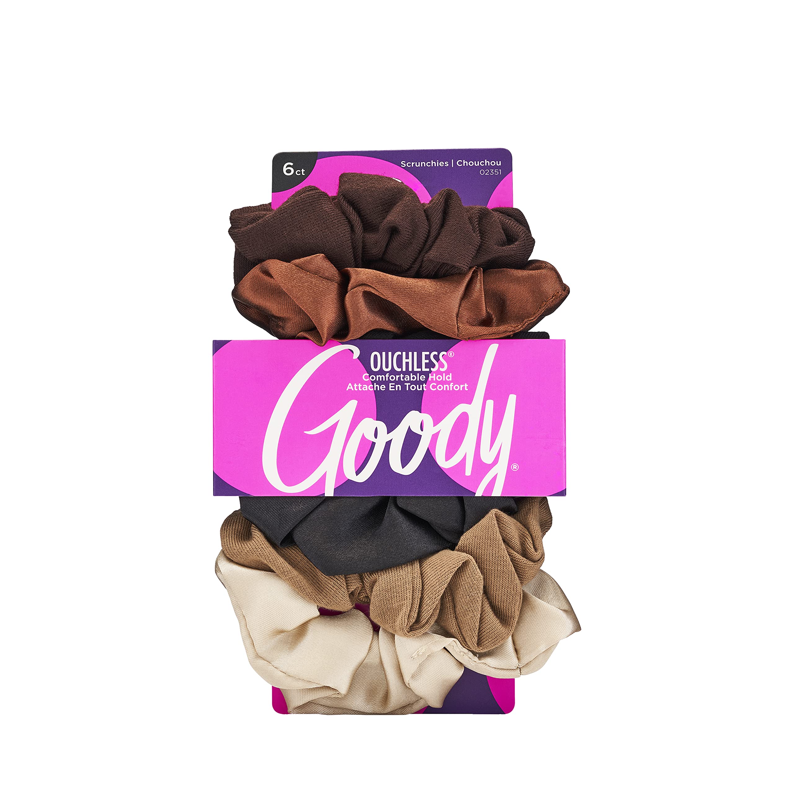 Goody Ouchless Womens Hair Scrunchie - 6 Count, Starry Night - Suitable for All Hair Types - Hair Accessories for Women Perfect 