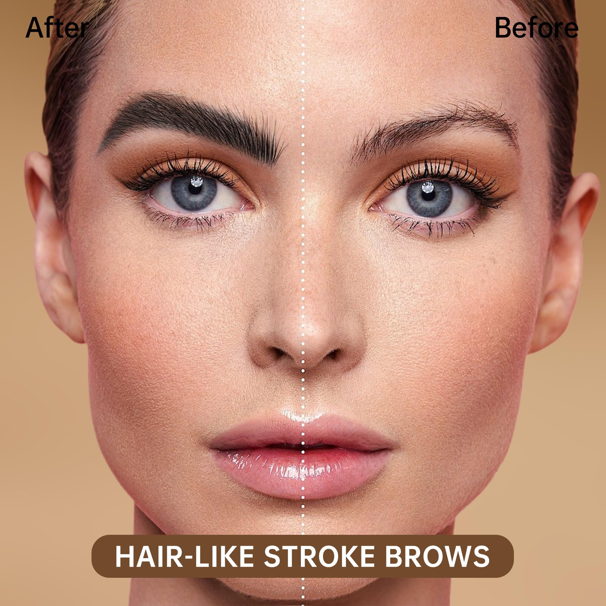 Maki Yika Microblading Eyebrow Pencil, Waterproof Eyebrow Pen With 4 Tip Brow Pen And Precise Brow Pencil To Create Natural Hair