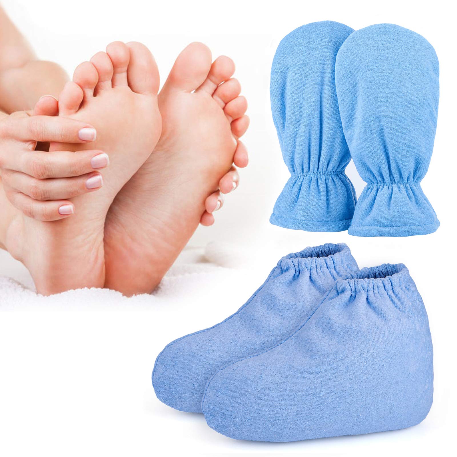 Paraffin Wax Mitts For Hand And Feet, Segbeauty Thick Paraffin Bath Mitts And Booties With Double Terry Clothes, Snug Elastic Op