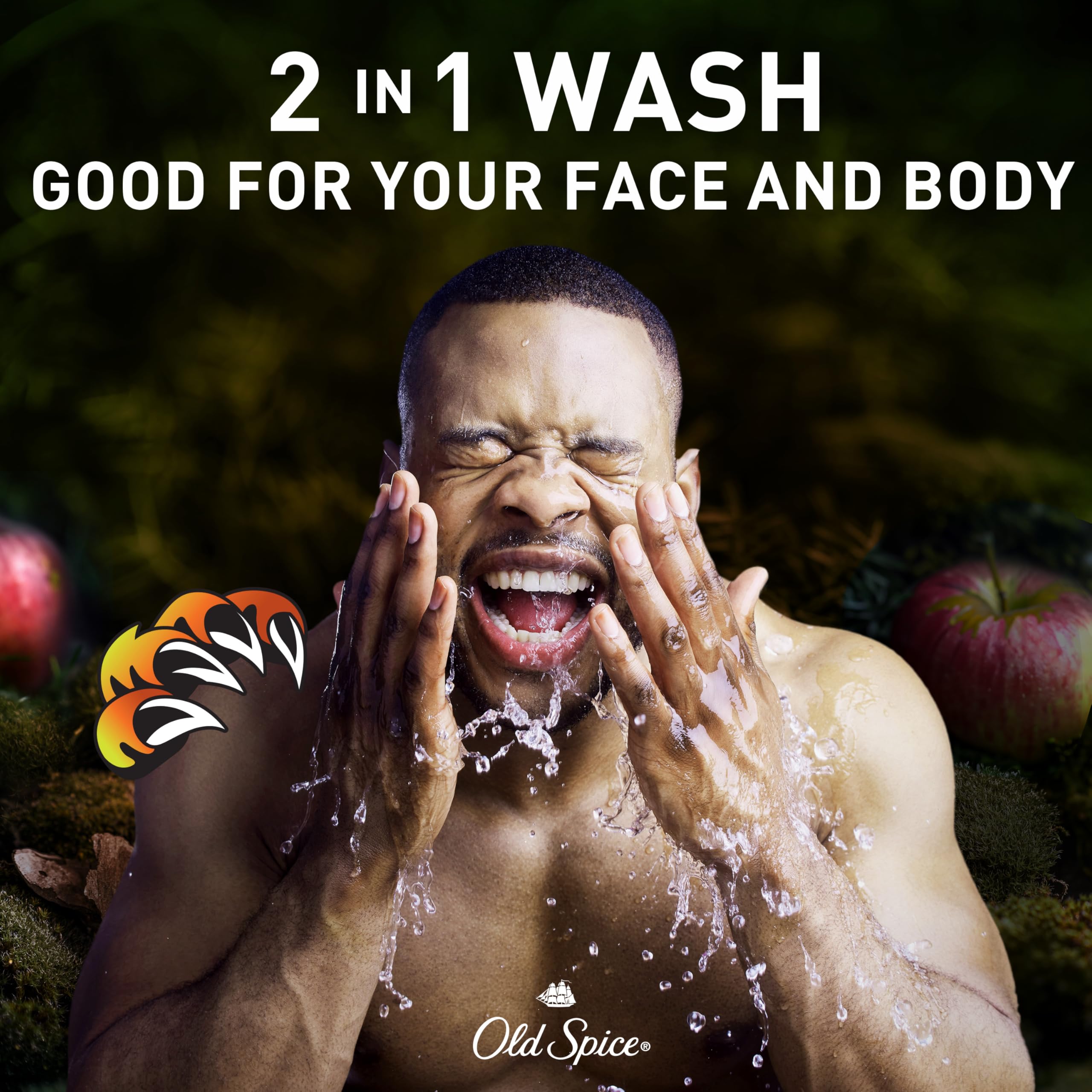 Old Spice Body Wash For Men, 3X Defense, 24/7 Shower Fresh With Long Lasting Lather, Bearglove Scent, 33.4 Fl Oz (Pack Of 4)