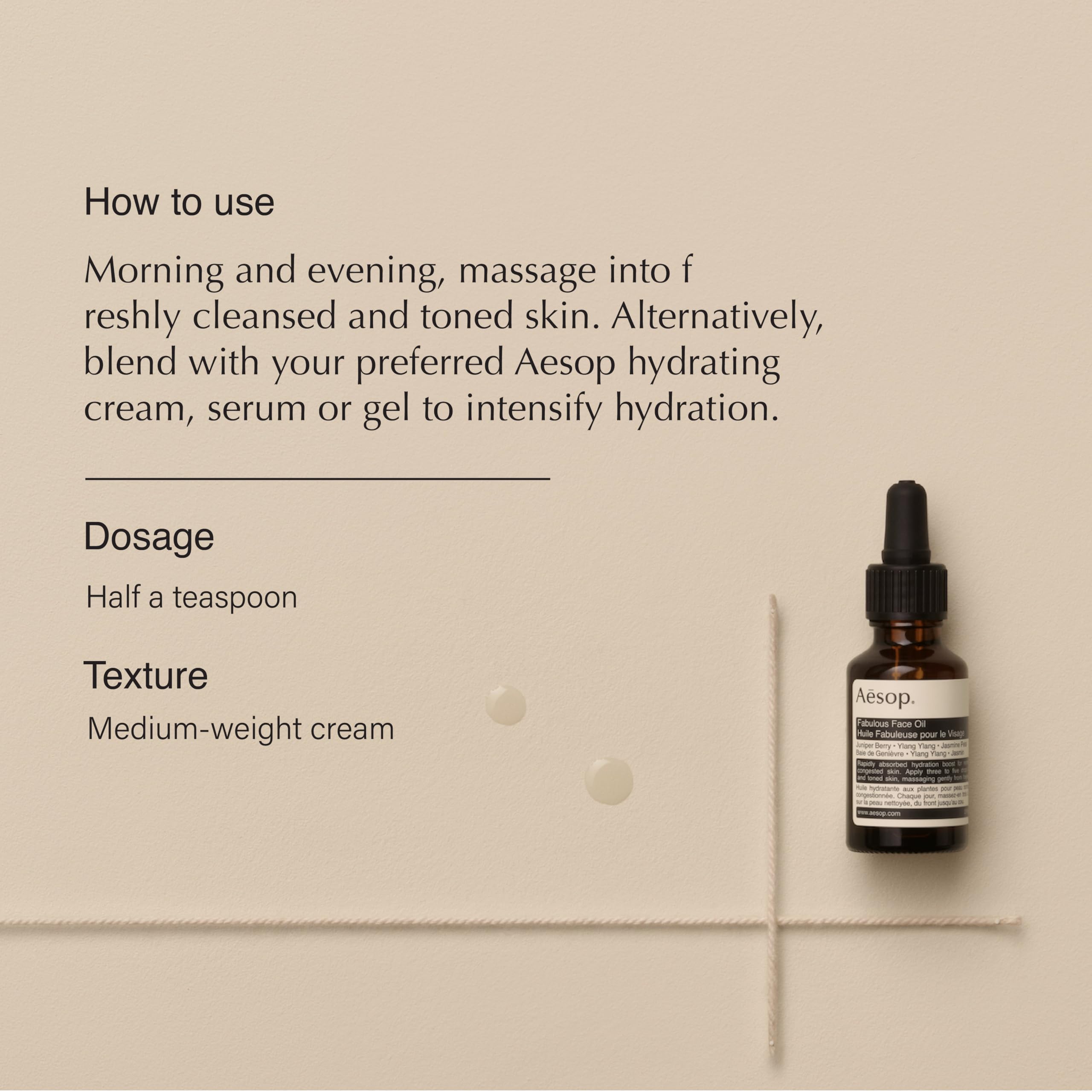 Aesop Fabulous Face Oil | Concentrated Hydrating Formulation | Boosted With Botanicals For Purifying, Balancing And Skin-Softeni