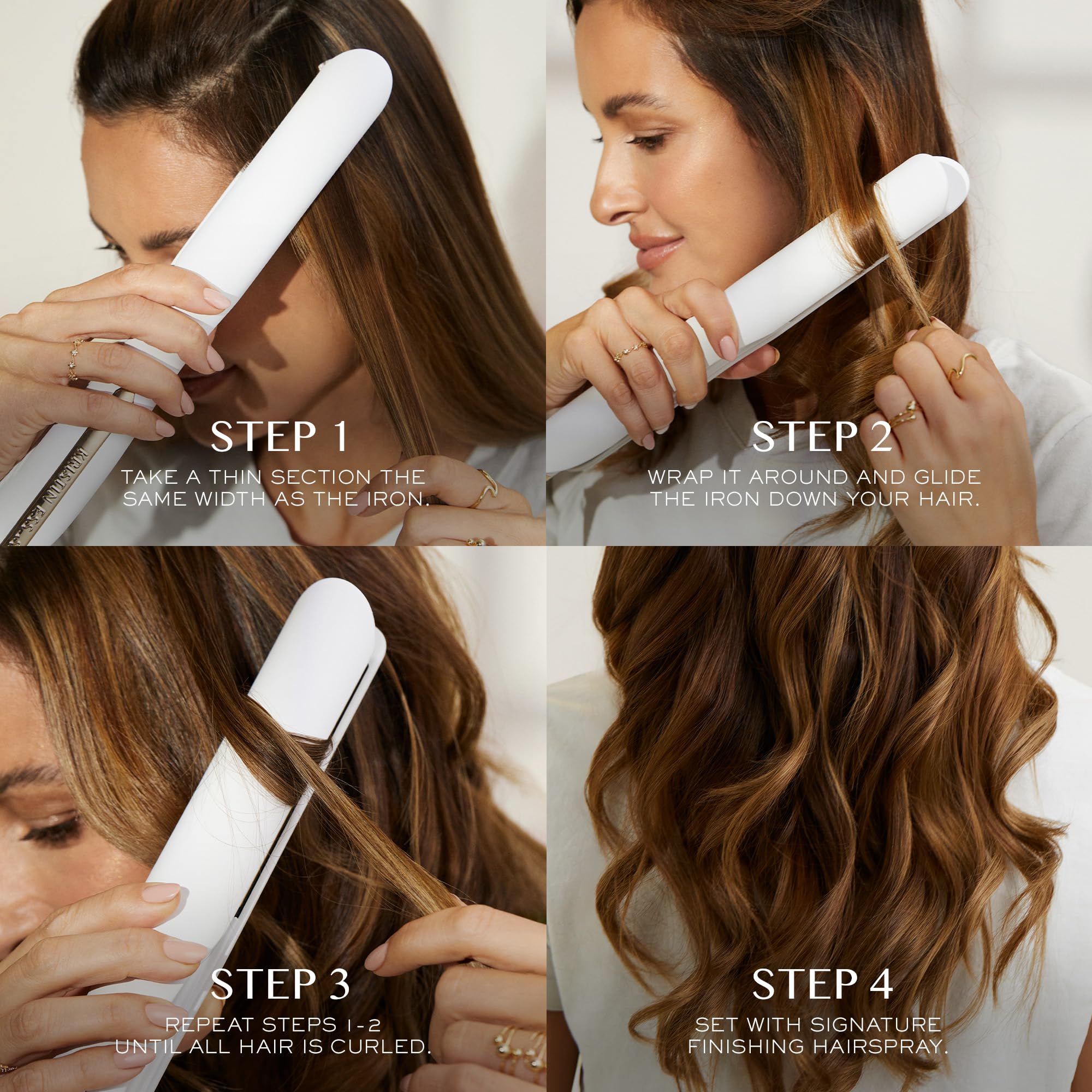 Kristin Ess 3-in-One Titanium Flat Iron Hair Straightener, Curling Iron + Waver - 1 1/4 Inch Ionic Styler - Professional S Curls