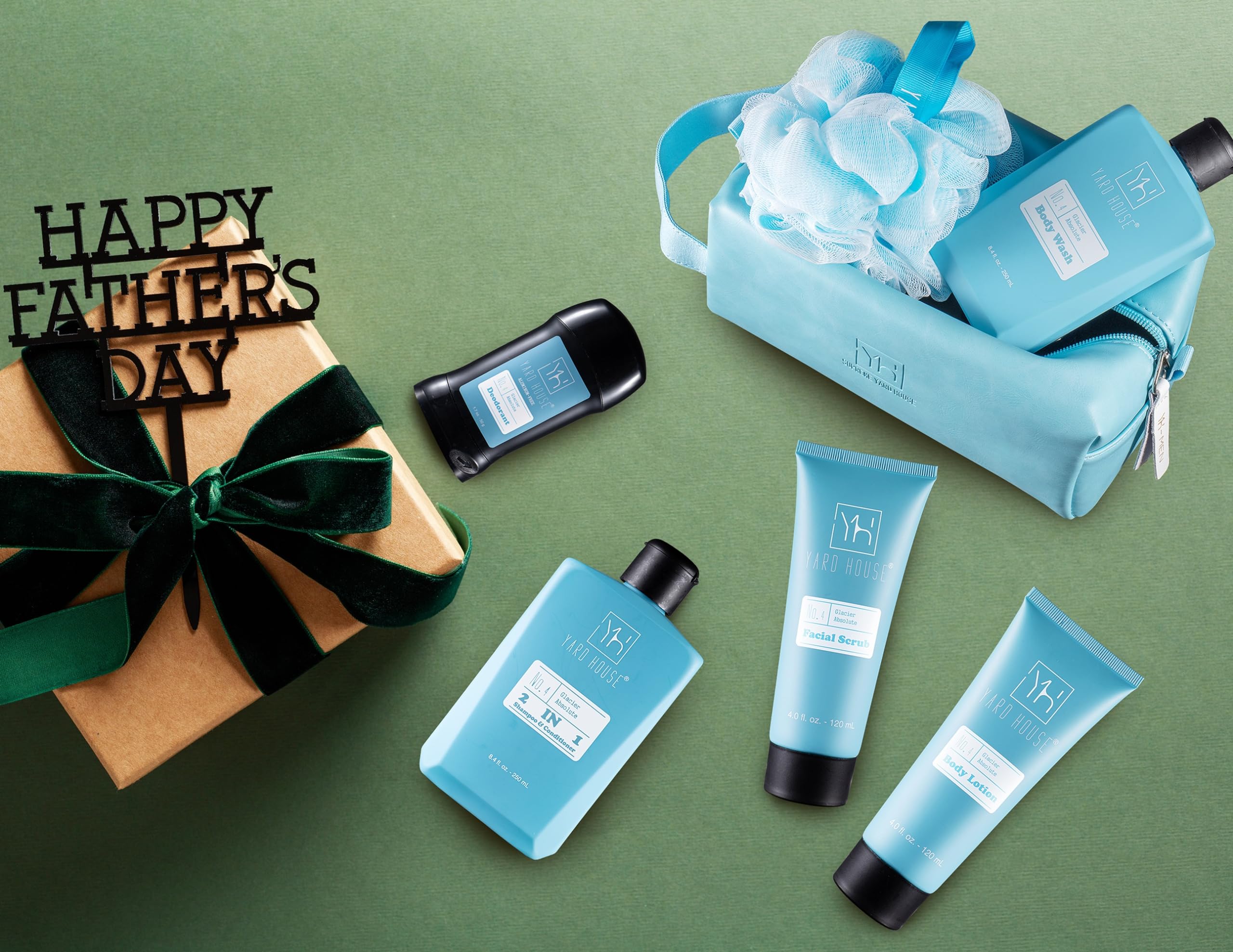 Yard House Bath And Body Mens Gift Set - Glacier Absolute - Premium Fathers Day Birthday Christmas Gifts Ideas For Him - Skin Ca