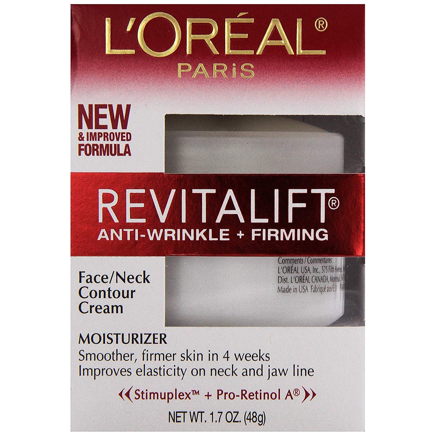 LOreal ParisRevitalift Face & Neck Anti-Wrinkle & Firming Moisturizer Day Cream 1.70 oz (Pack of 3)