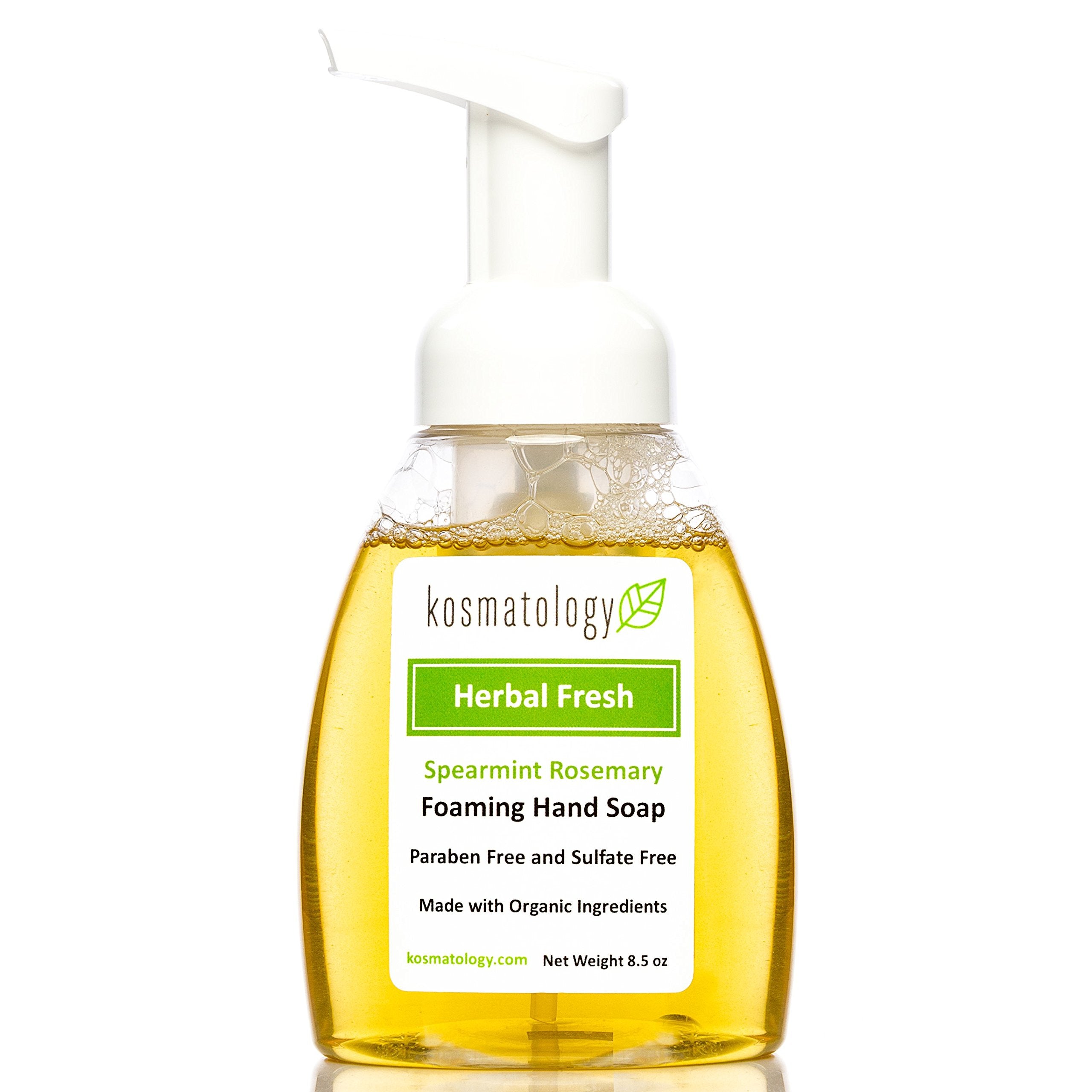 kosmatology Herbal Fresh (Spearmint-Rosemary) Organic Foaming Hand Soap, 8.5 fl oz