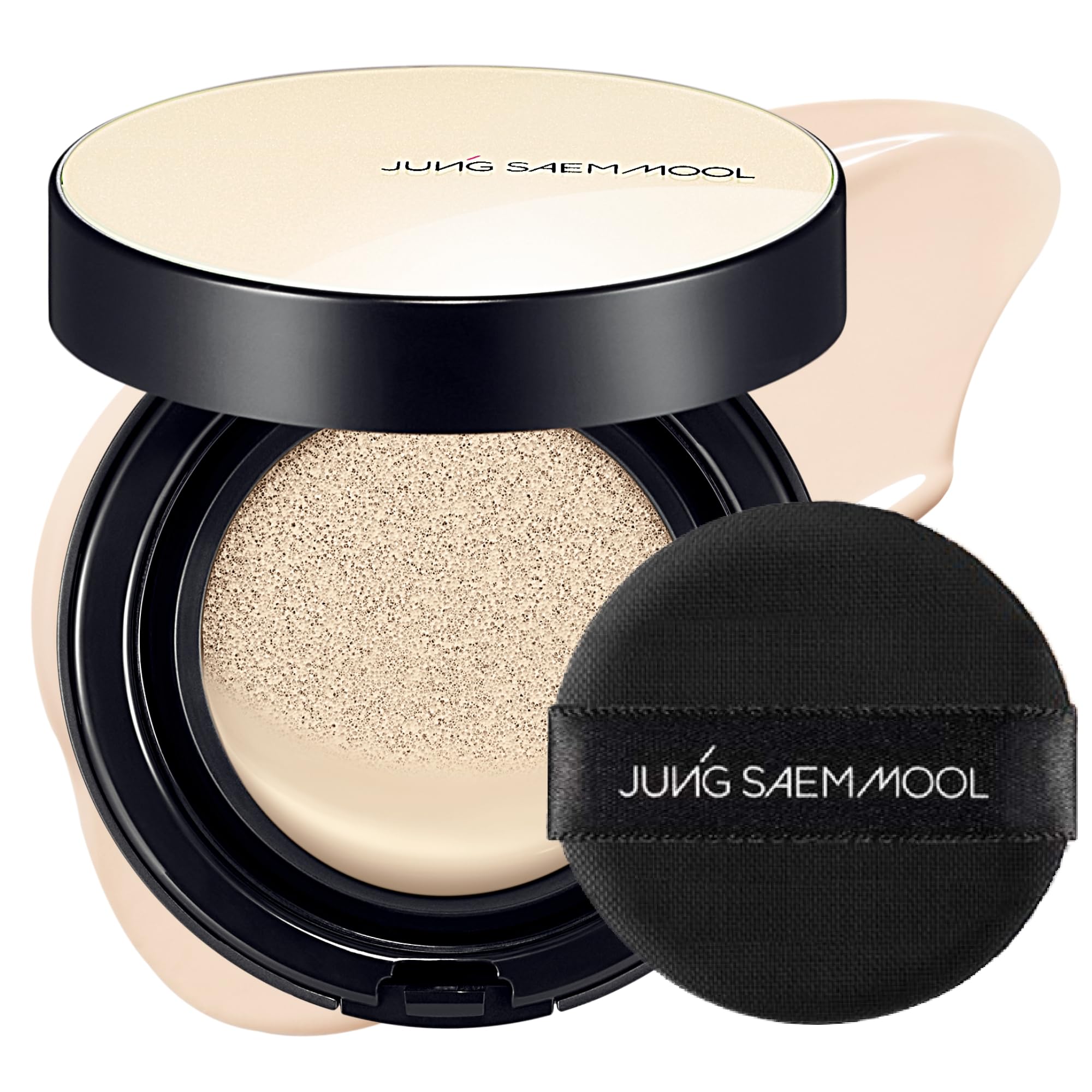 JUNG SAEM MOOL Essential Skin Nuder Cushion 13N Fair 0.49 Fl Oz, No Refill, Natural Radiant Finish Cushion Foundation with Build