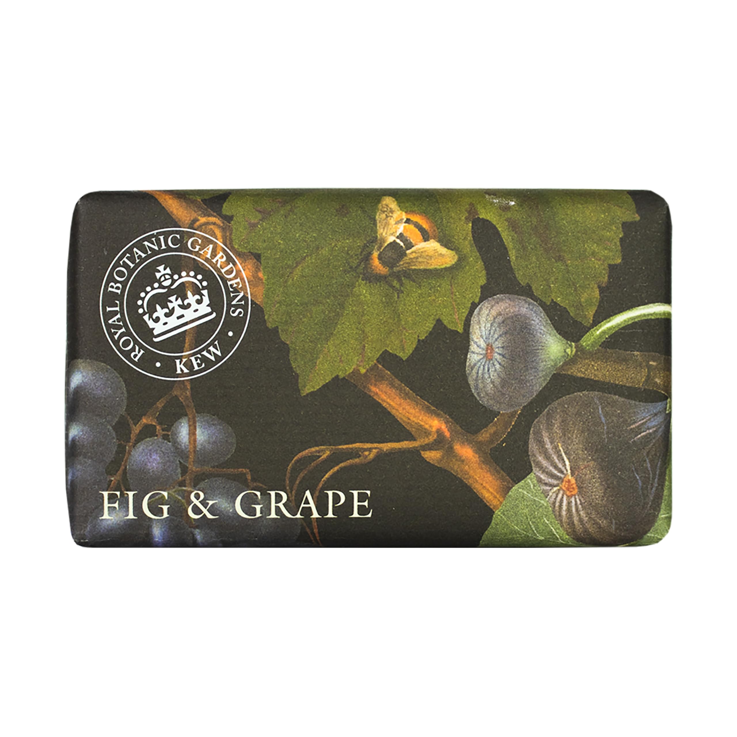 The English Soap Company Royal Botanical Gardens Kew Wrapped Soap Bar, Luxury Fig Shea Butter Soap Bar, Moisturising Soap Bar fo