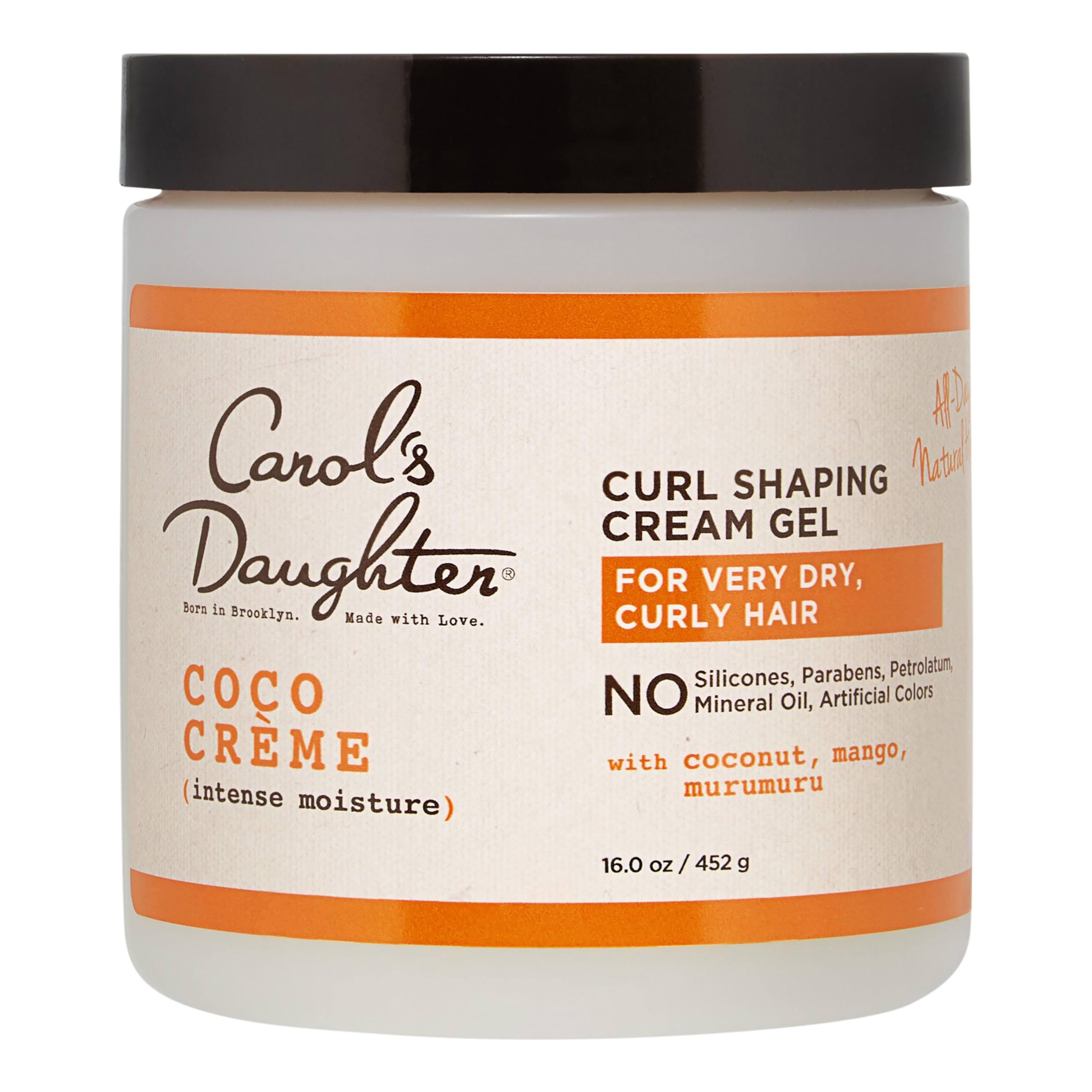 Carols Daughter Coco Creme Curl Shaping Cream Gel, with Coconut Oil, Coconut Milk, Silicone Free, Paraben Free Hair Gel for Curl